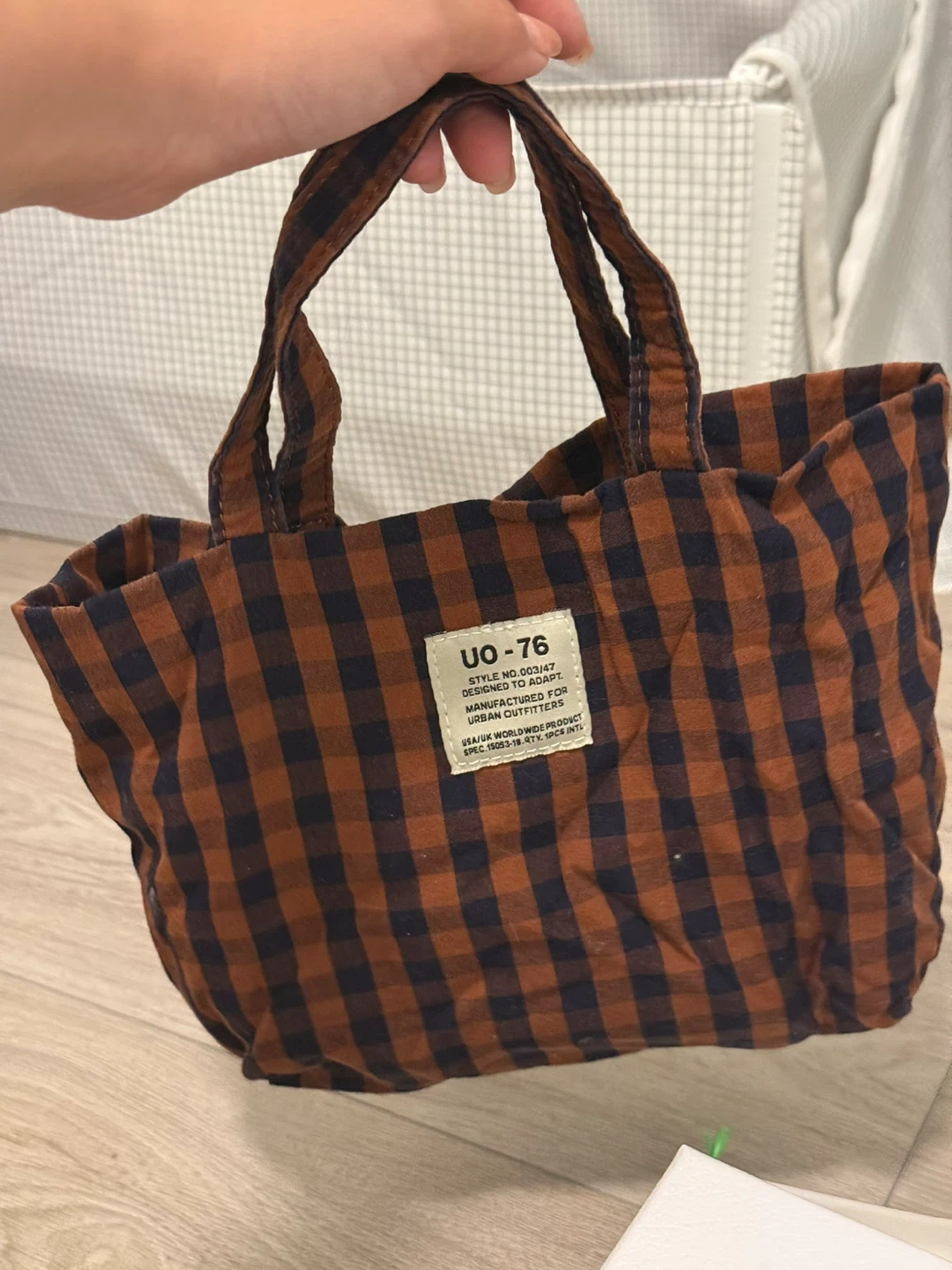 Urban Outfitters Plaid tiny Tote Bag
