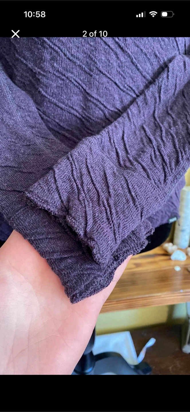 Aritzia TNA Purple V-neck Sweater/Long sleeve Shirt - photo 2