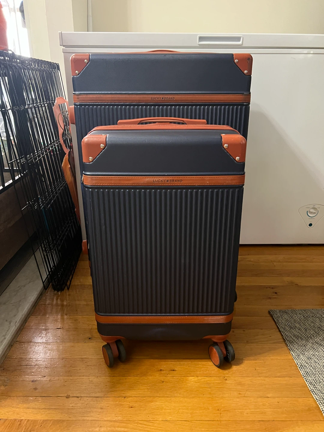 Lucky Brand Luggage Set - 2 Pieces, Navy/Brown - photo 2
