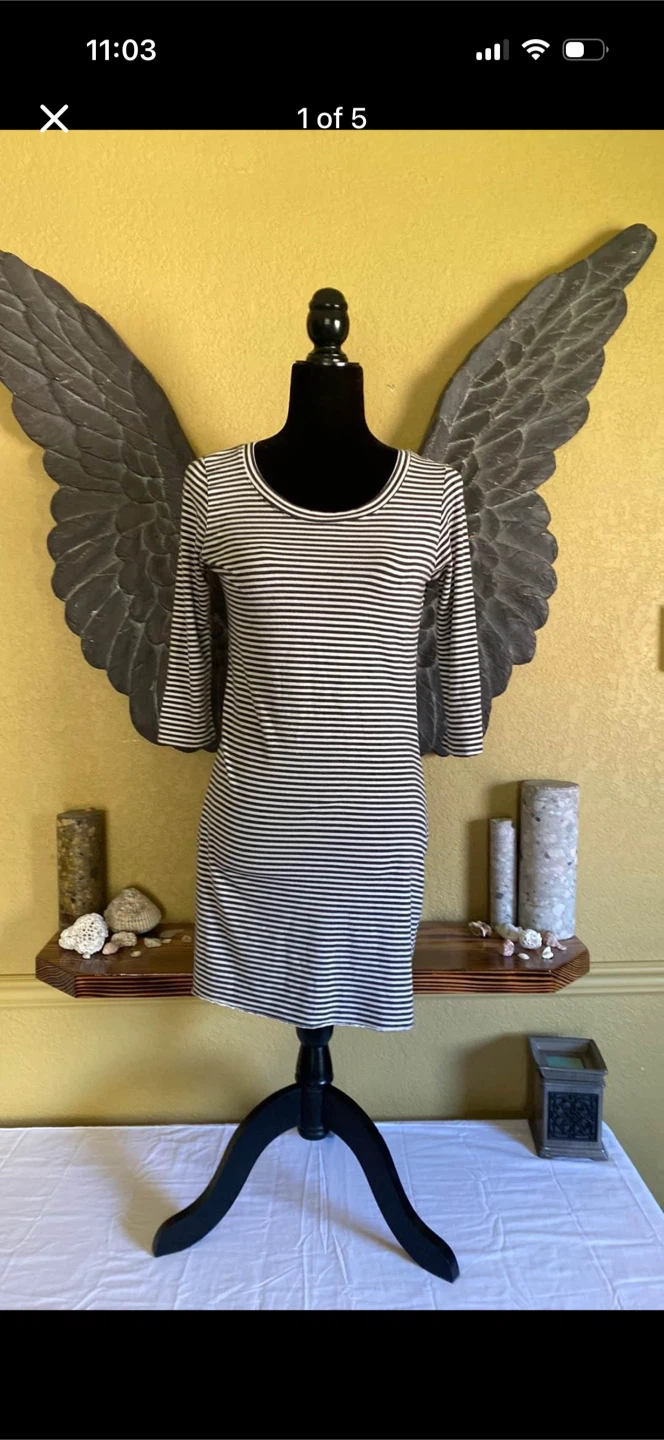 Dear Pony Canadian Made Striped Mini Dress
