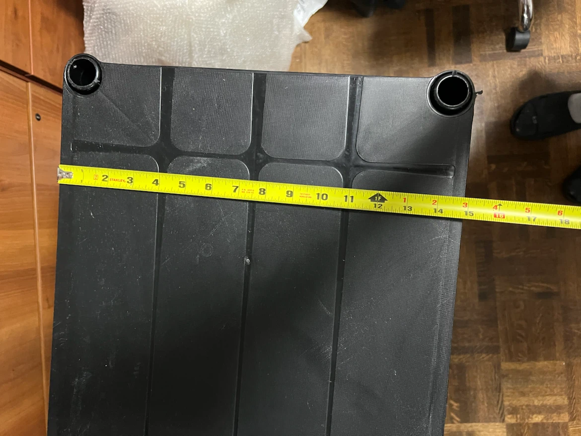 Black 3-Tier Plastic Shelving Unit - photo 2
