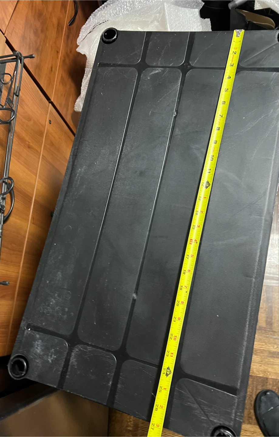 Black 3-Tier Plastic Shelving Unit - photo 4