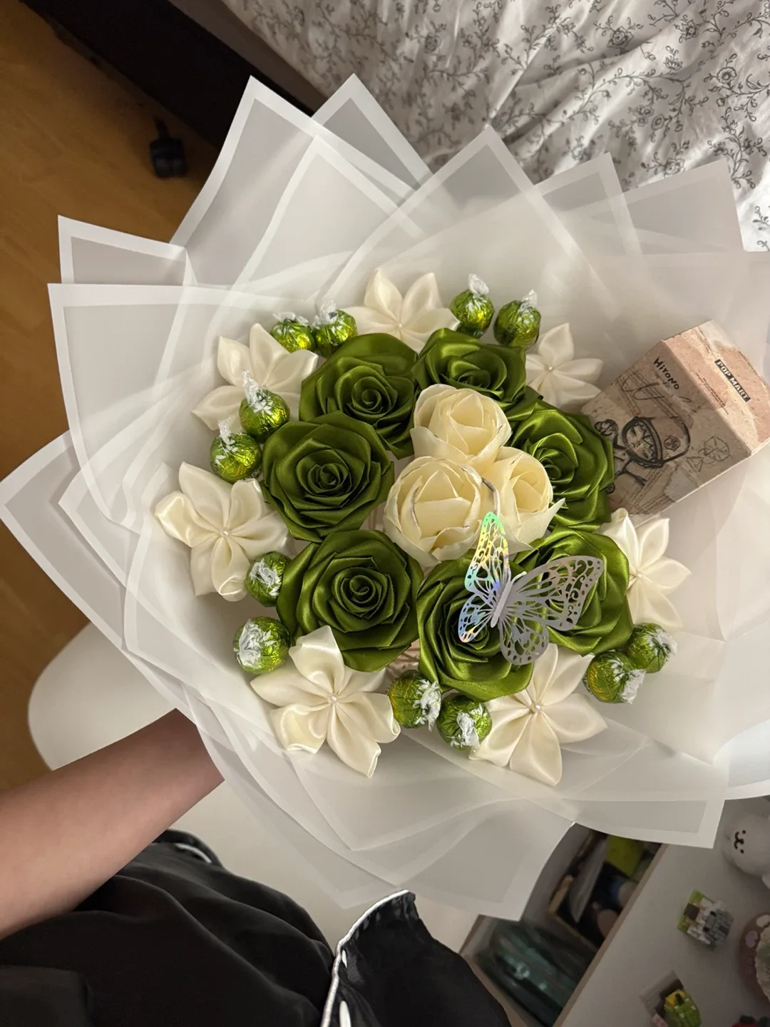 Ribbon Flower and Lindt Chocolate Bouquet