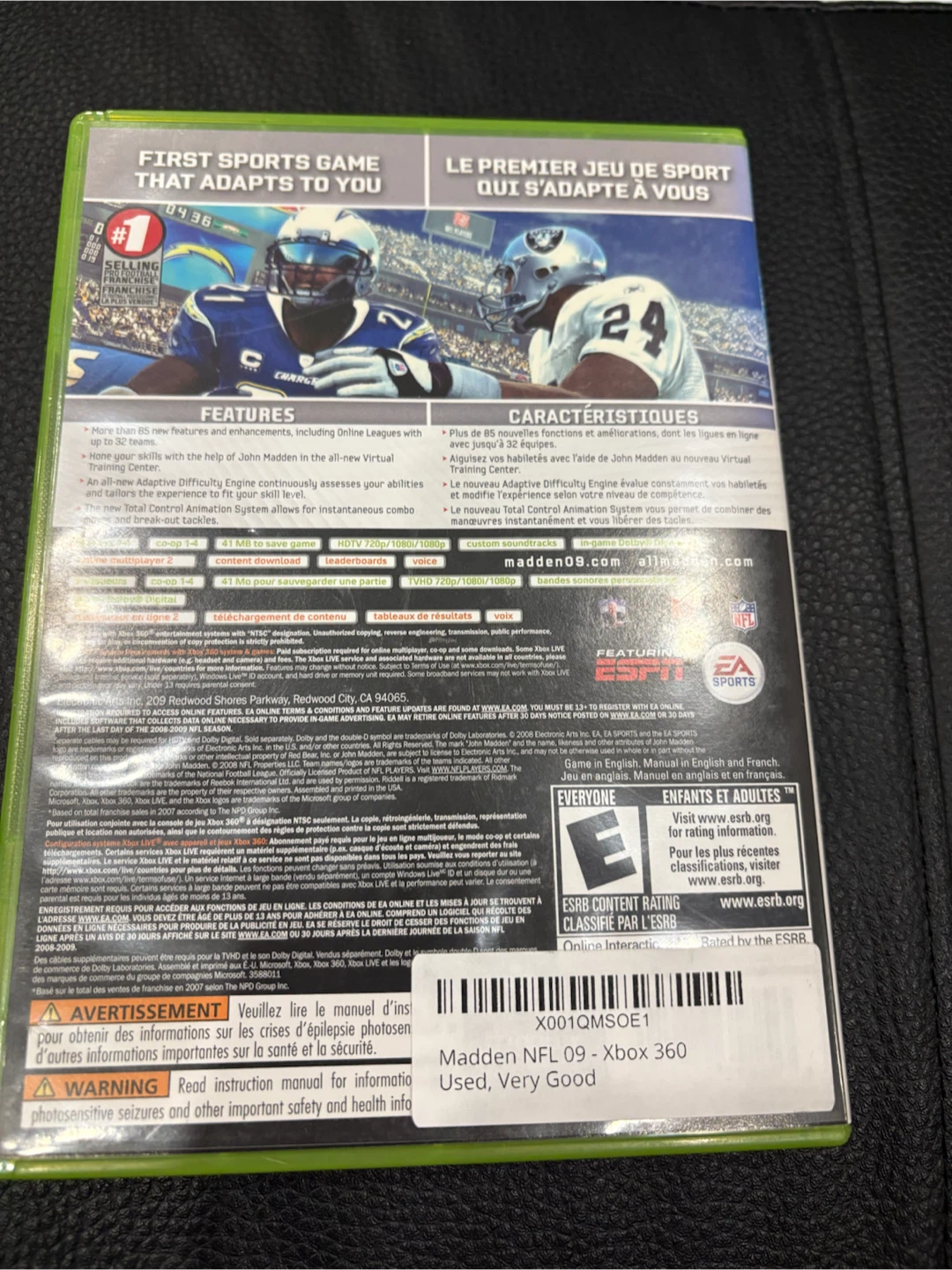Xbox 360 Madden NFL 09 Video Game - photo 5
