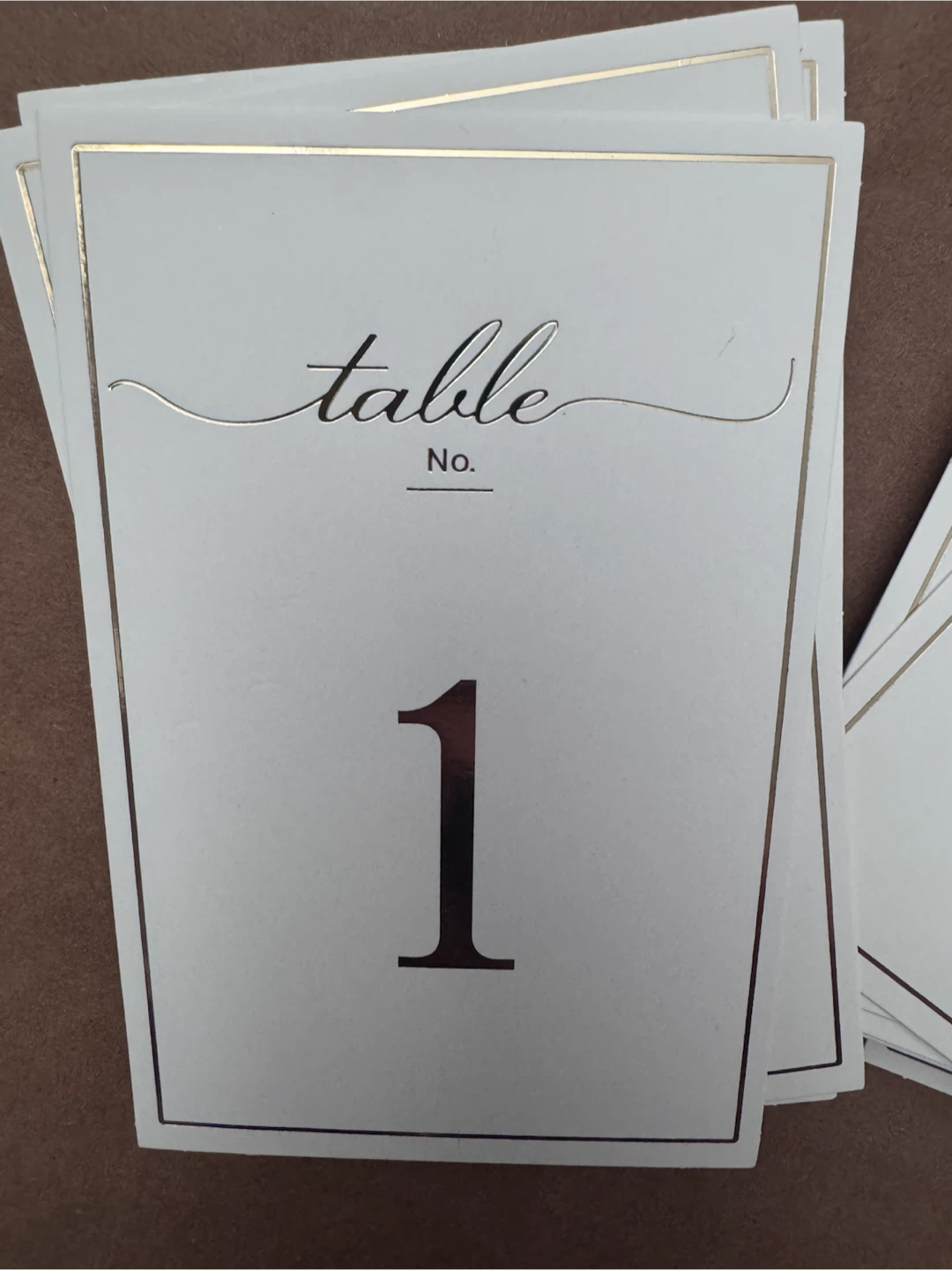 Table number cards 1-25 for wedding