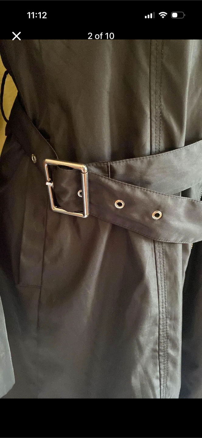 Marc New York Andrew Marc Black Trench Coat Jacket - photo 2
