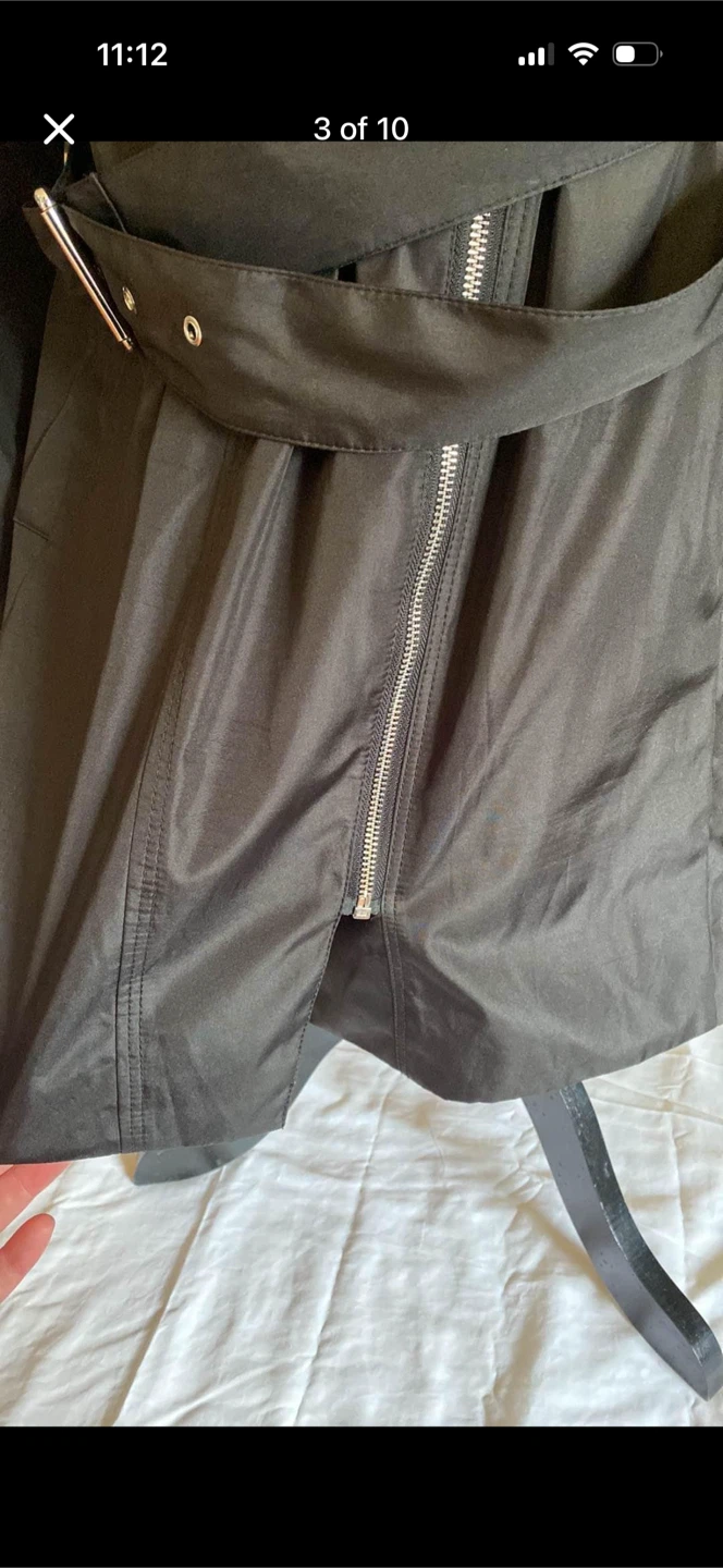 Marc New York Andrew Marc Black Trench Coat Jacket - photo 3