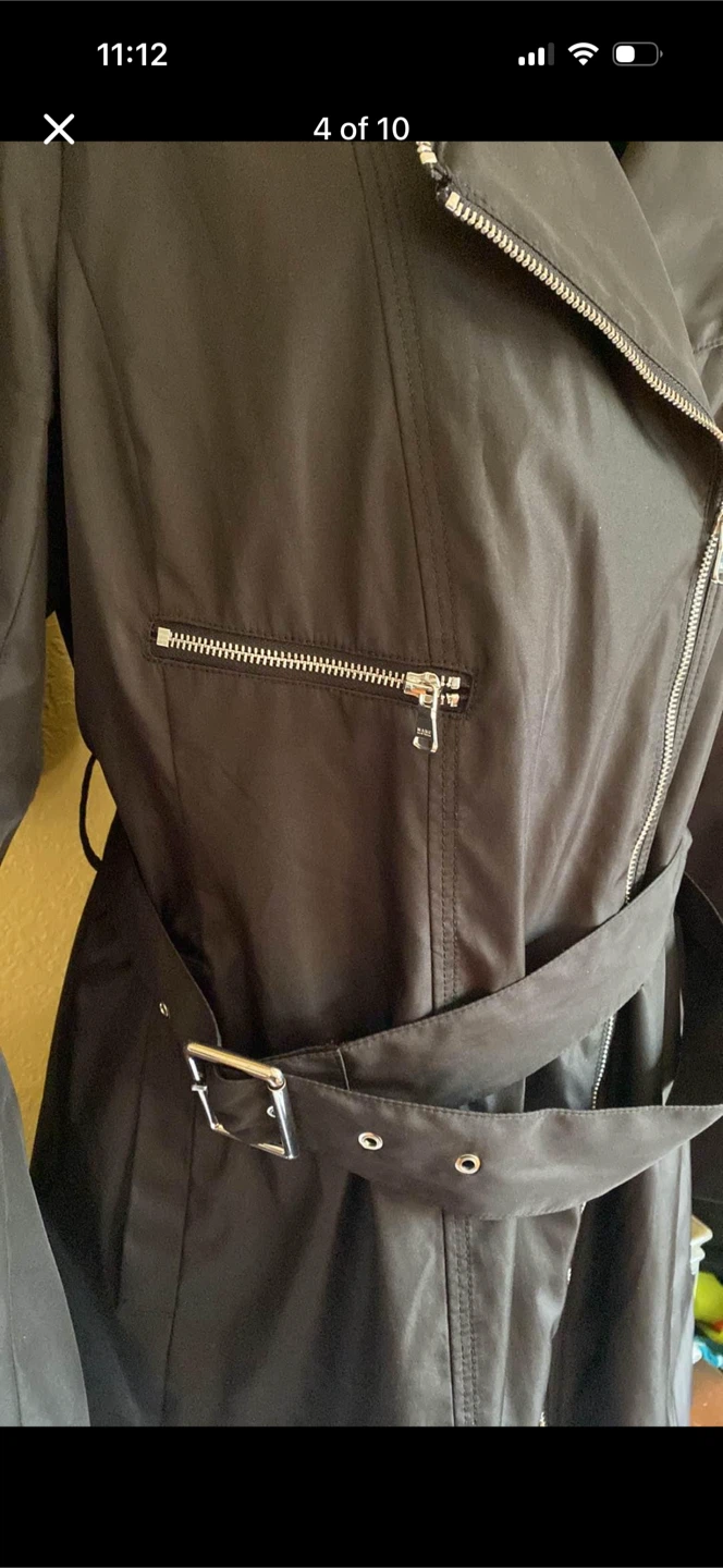 Marc New York Andrew Marc Black Trench Coat Jacket - photo 5