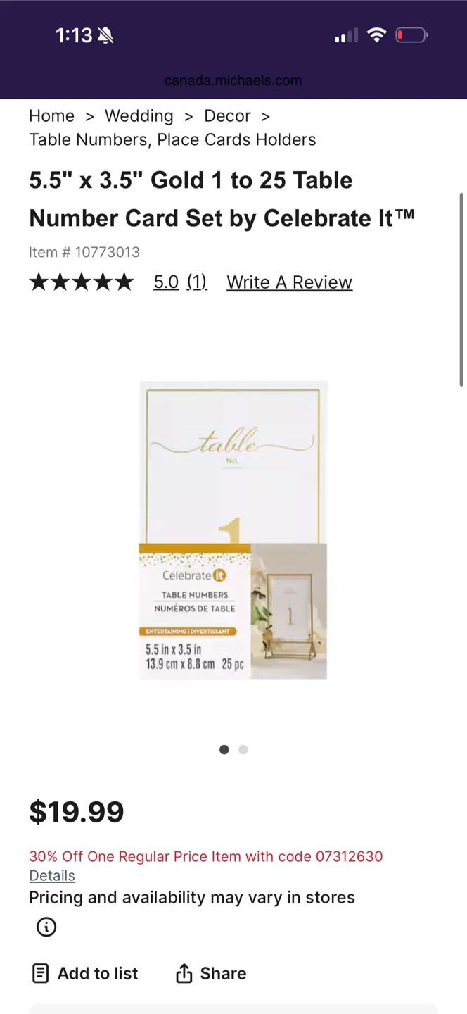 Table number cards 1-25 for wedding - photo 3
