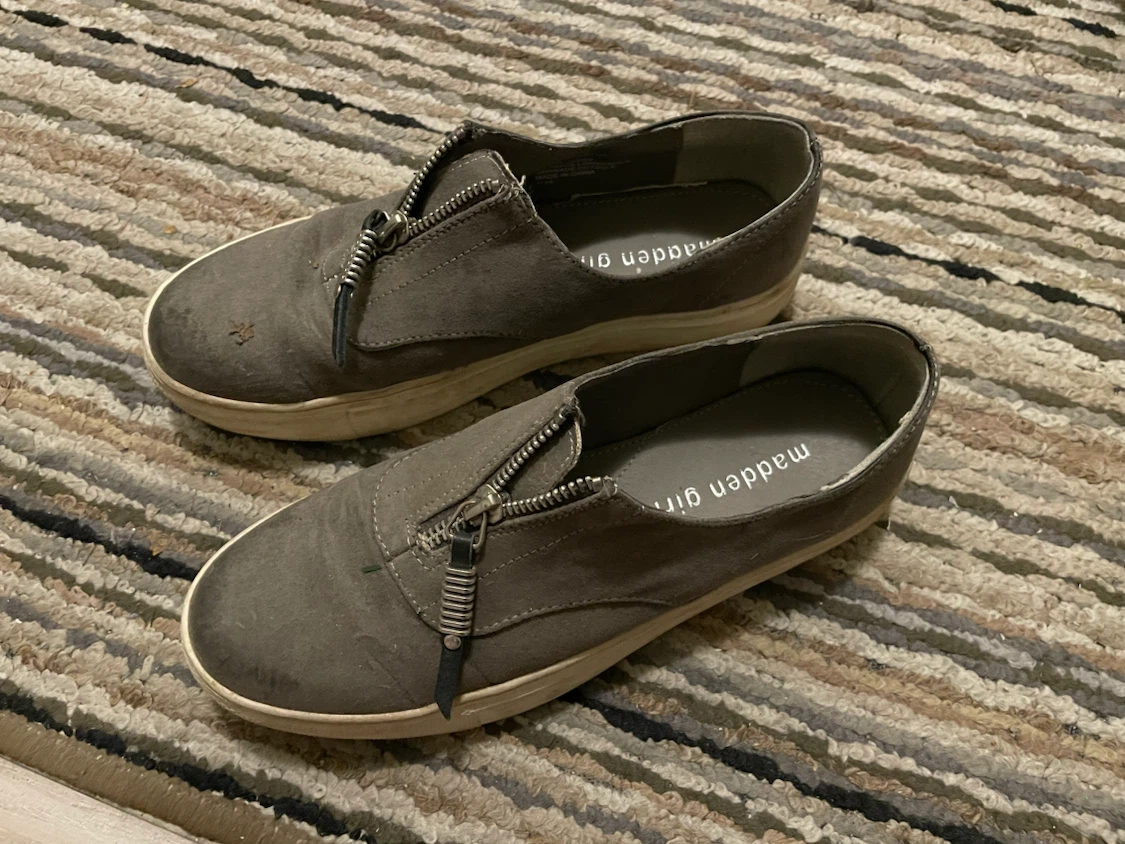 Madden Girl Grey Slip-On Sneakers size 5.5