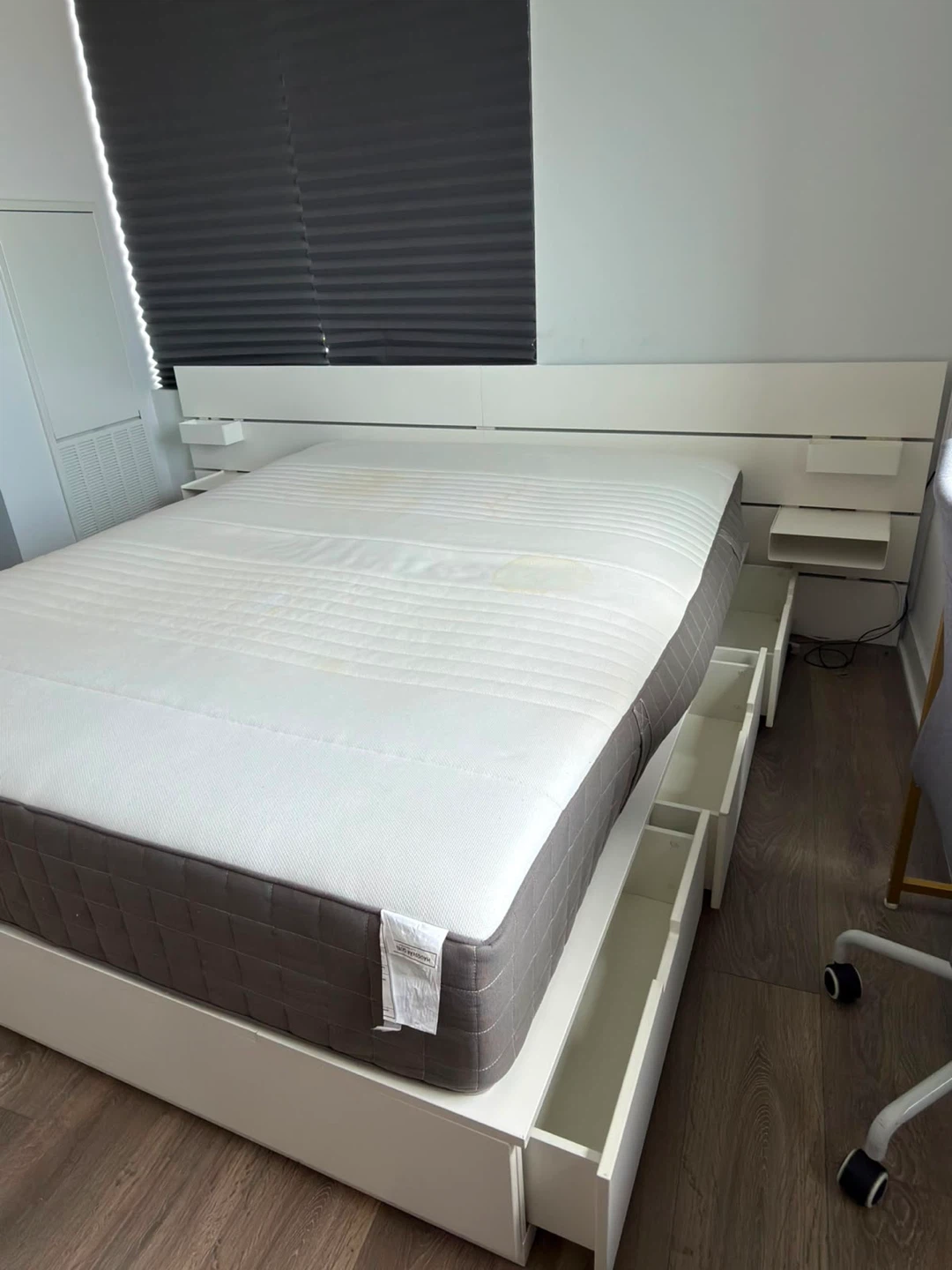 IKEA NORDLI Queen Bed Frame with Storage Drawers - photo 2