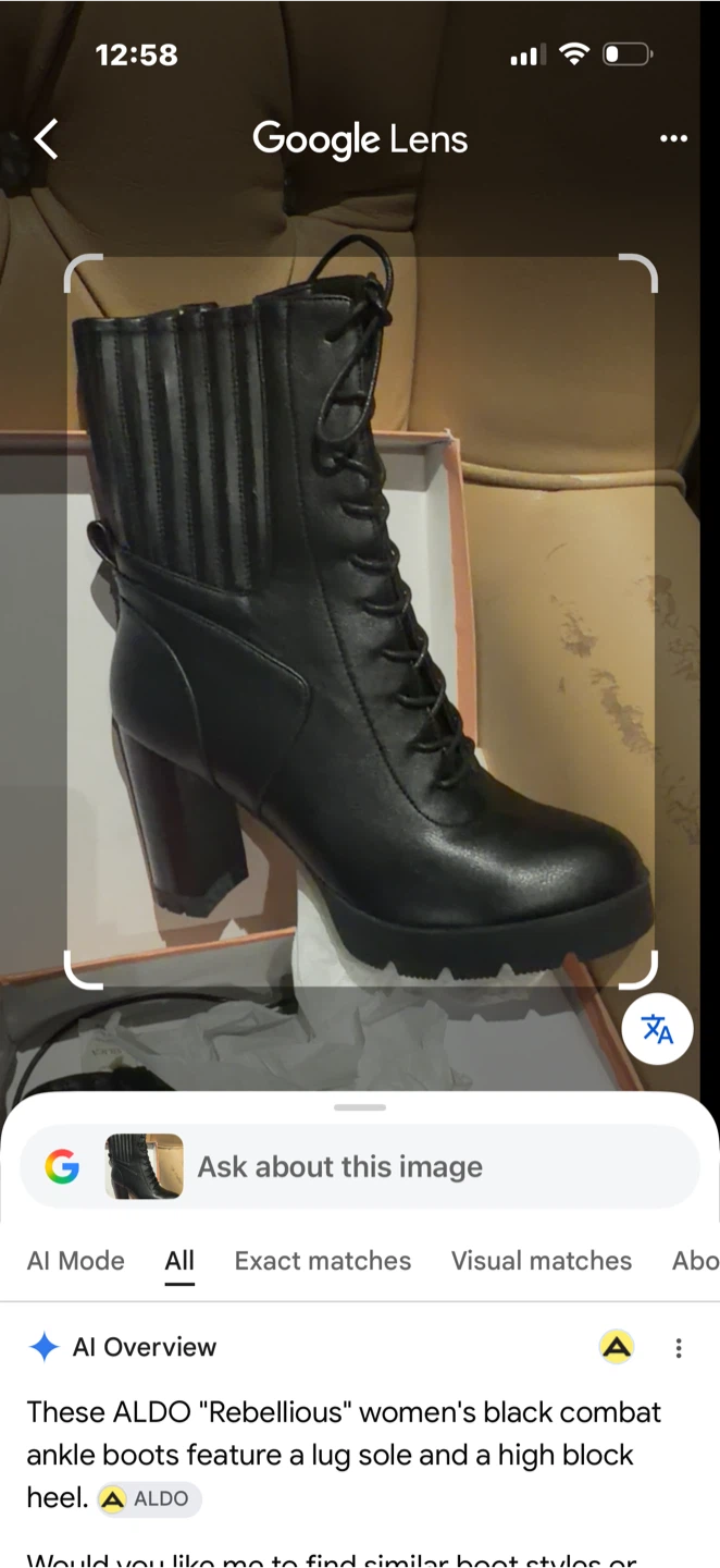 ALDO "Rebellious" Women's Black Combat Ankle Boots - photo 2