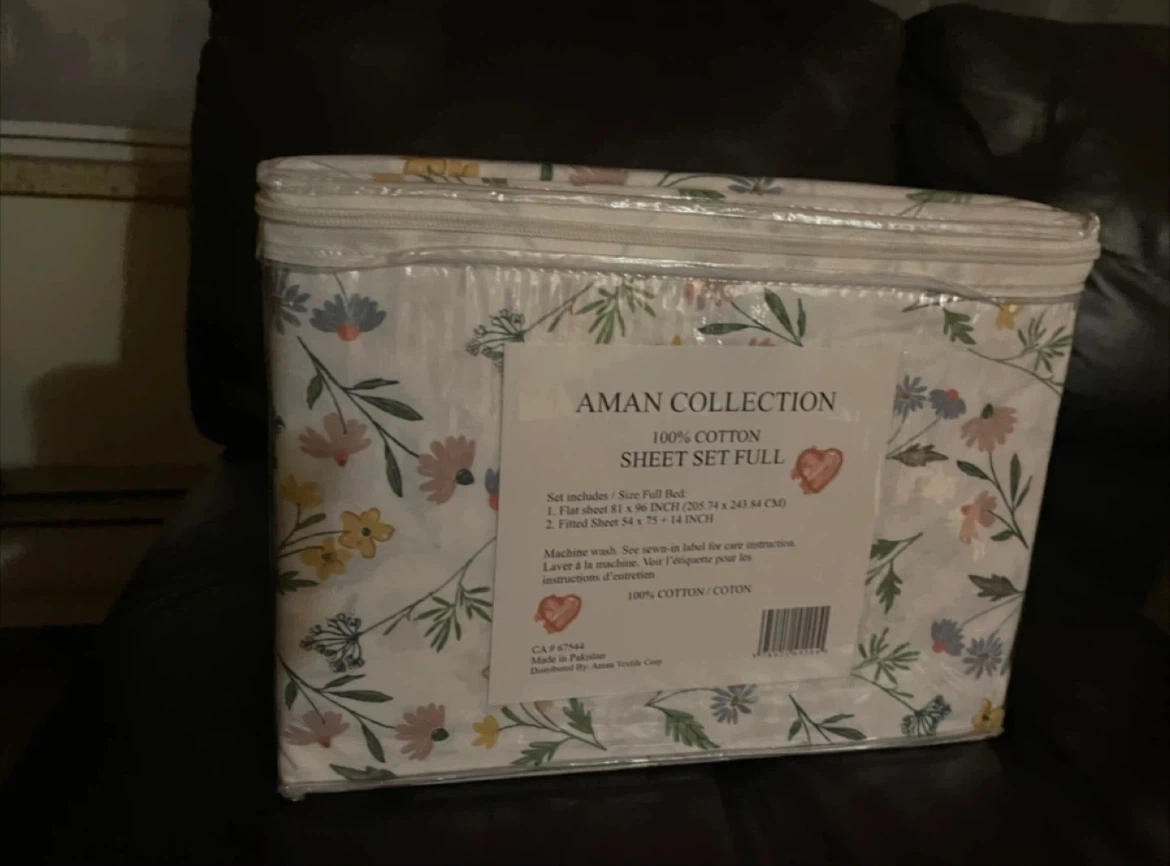 Aman Collection 100% Cotton Full Sheet Set