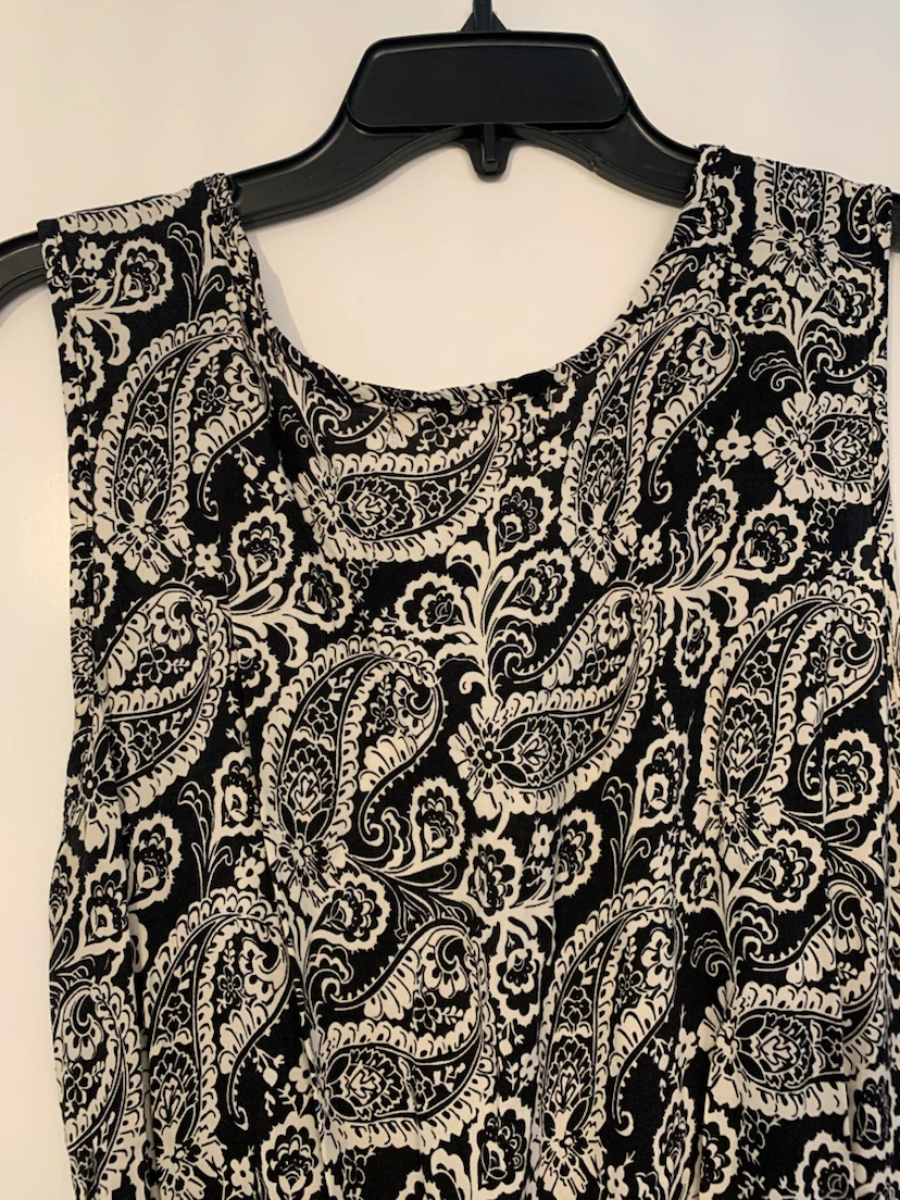 Rockn'Roll Maxi Dress - Black & White Paisley Print - photo 4