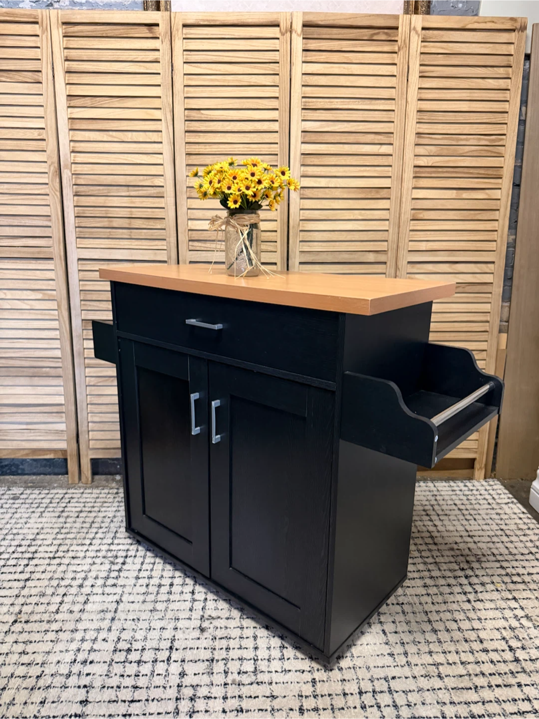 Black Kitchen Cart - photo 3