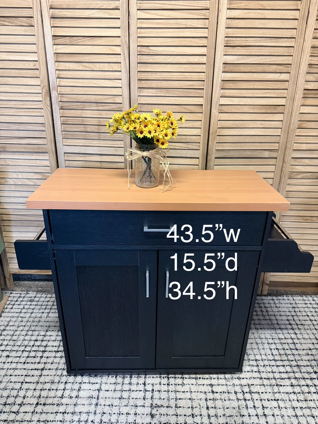 Black Kitchen Cart - photo 5