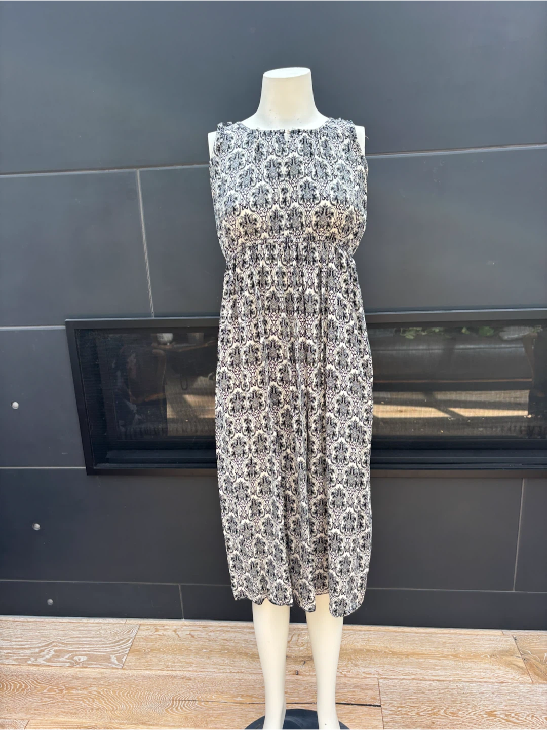 Dress 11 - Black+White geometric print