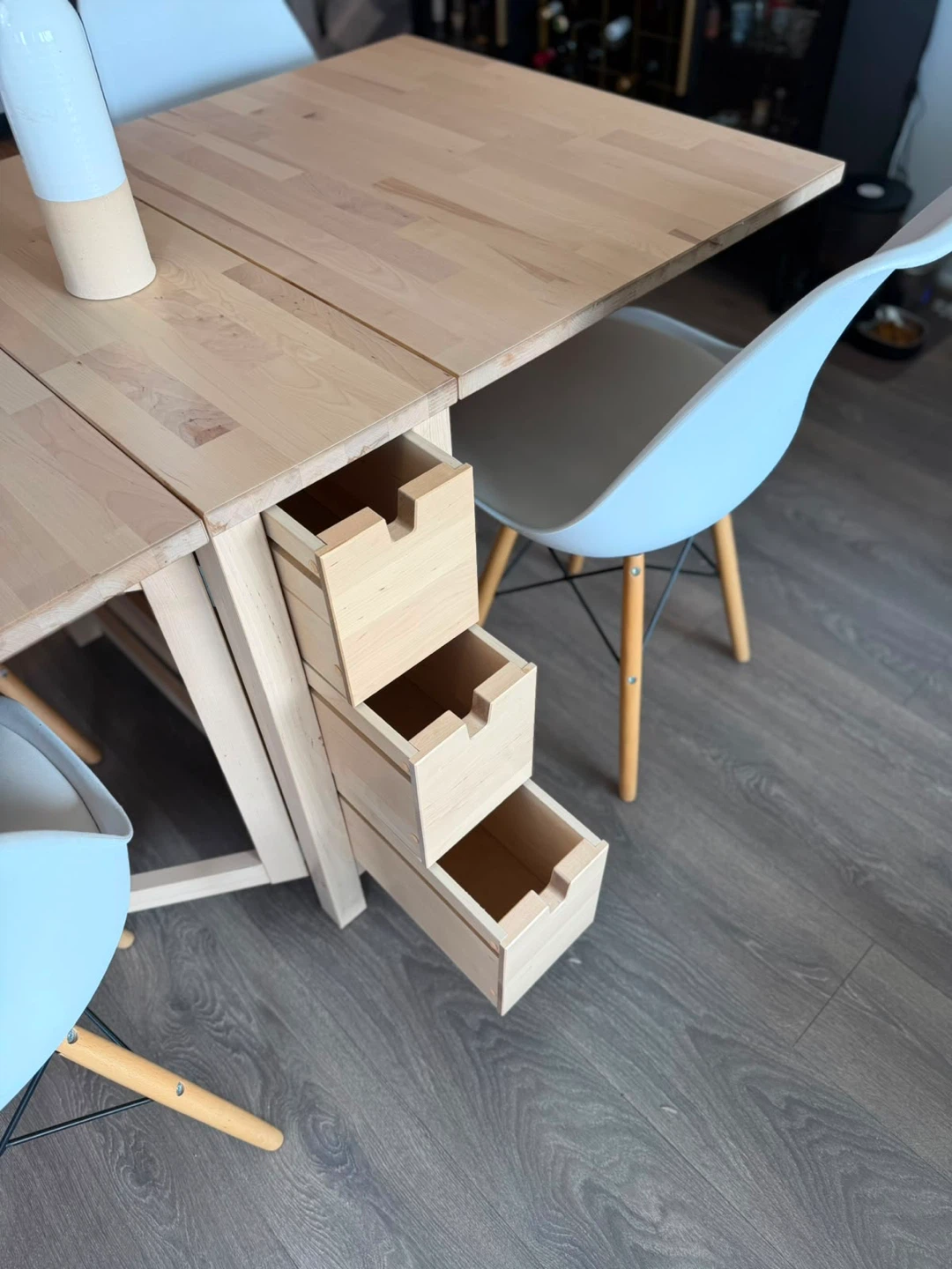 Dining Table with Drawers Collapsible - photo 4