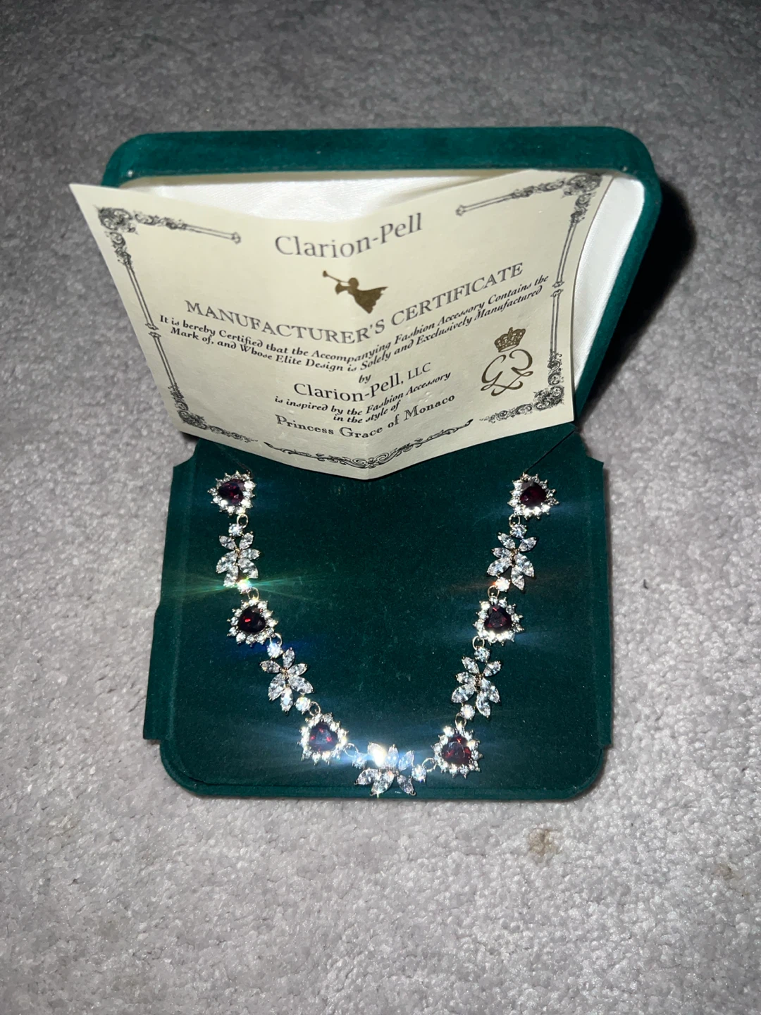 Clarion-Pell Princess Grace of Monaco Necklace and Earrings Set