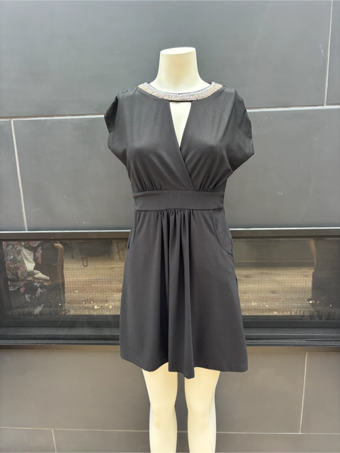 Dress 13 - Black Beaded Neckline