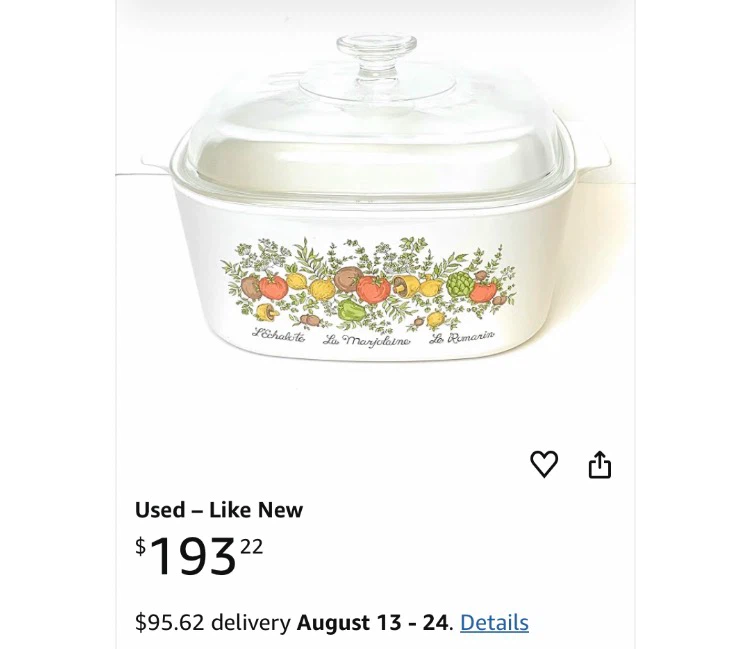 CorningWare Blue Cornflower Casserole Dish with Lid - photo 2