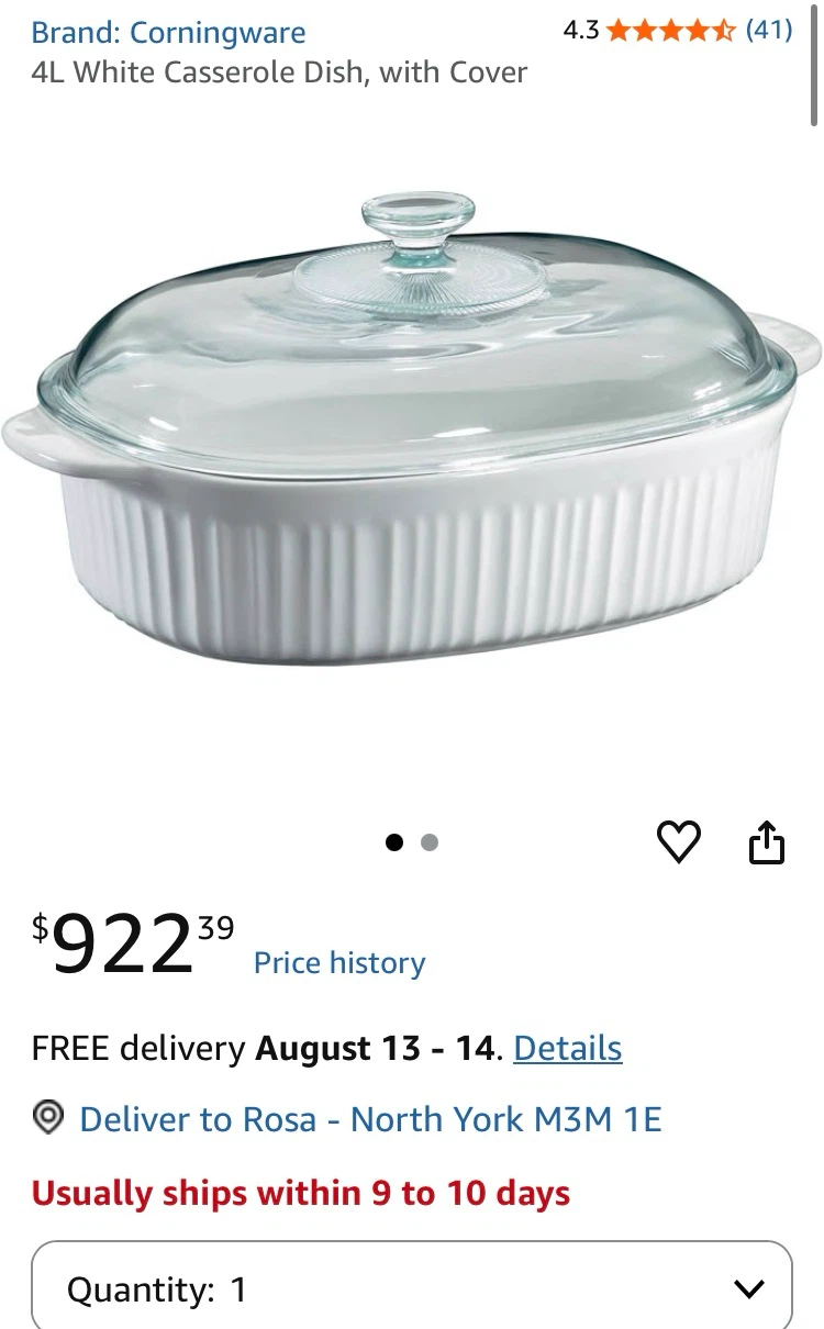 CorningWare French White Casserole Dishes Set - photo 3