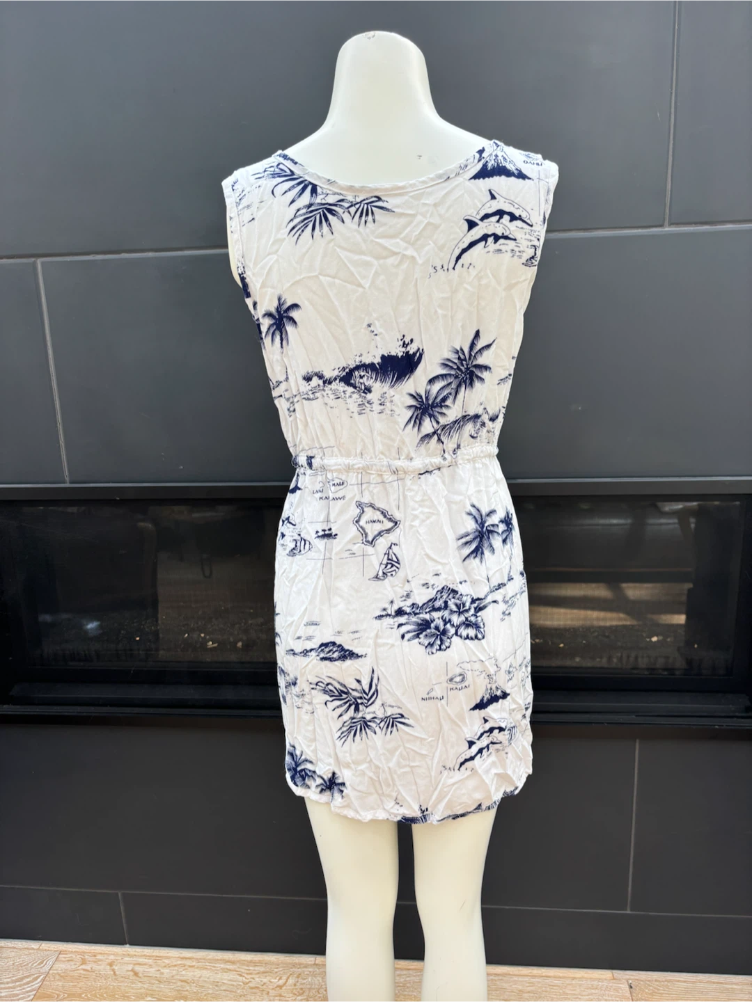 Dress 14 - White+Blue Tree Print - photo 2