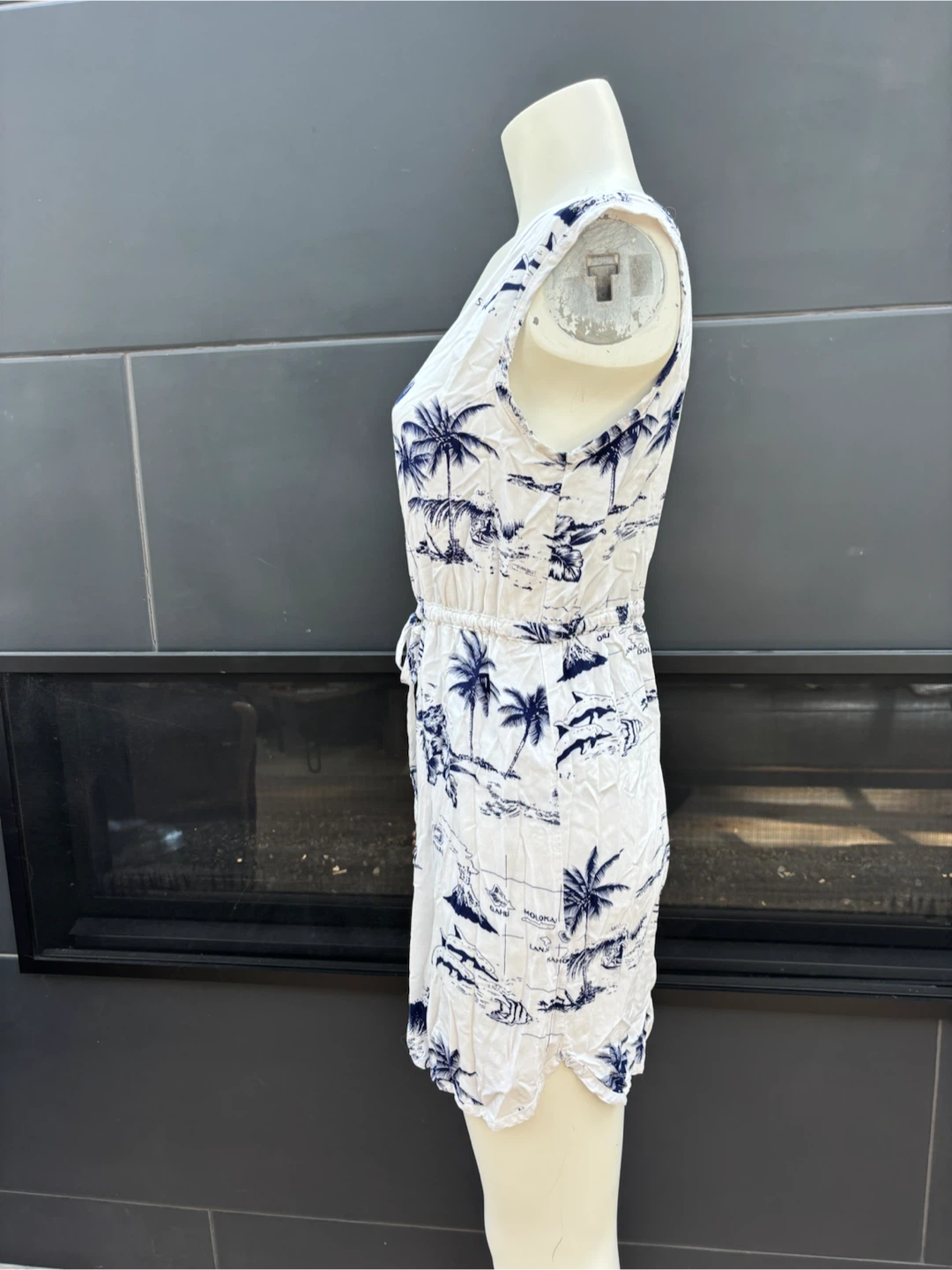 Dress 14 - White+Blue Tree Print - photo 3