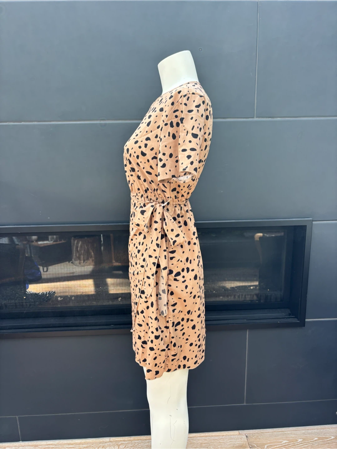 Dress 15 - Beige with black polkadots