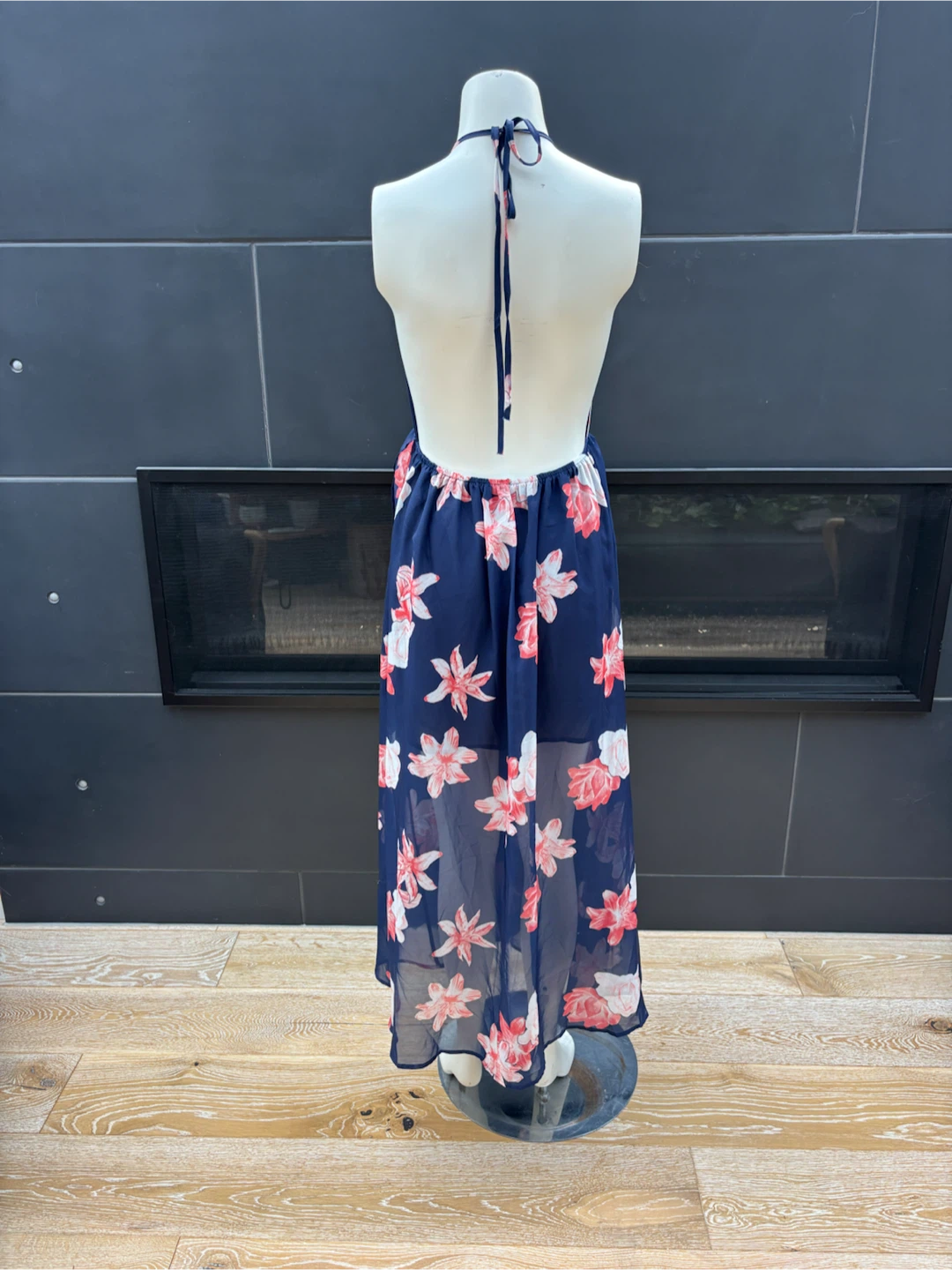 Dress 17 - Backless Blue Floral - photo 3