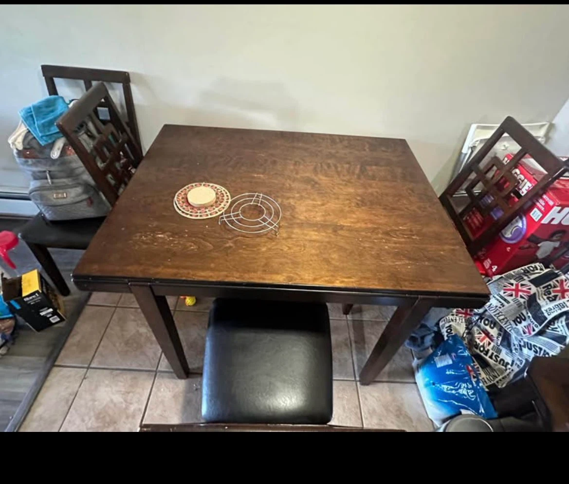 Wooden Dining Table with Chairs