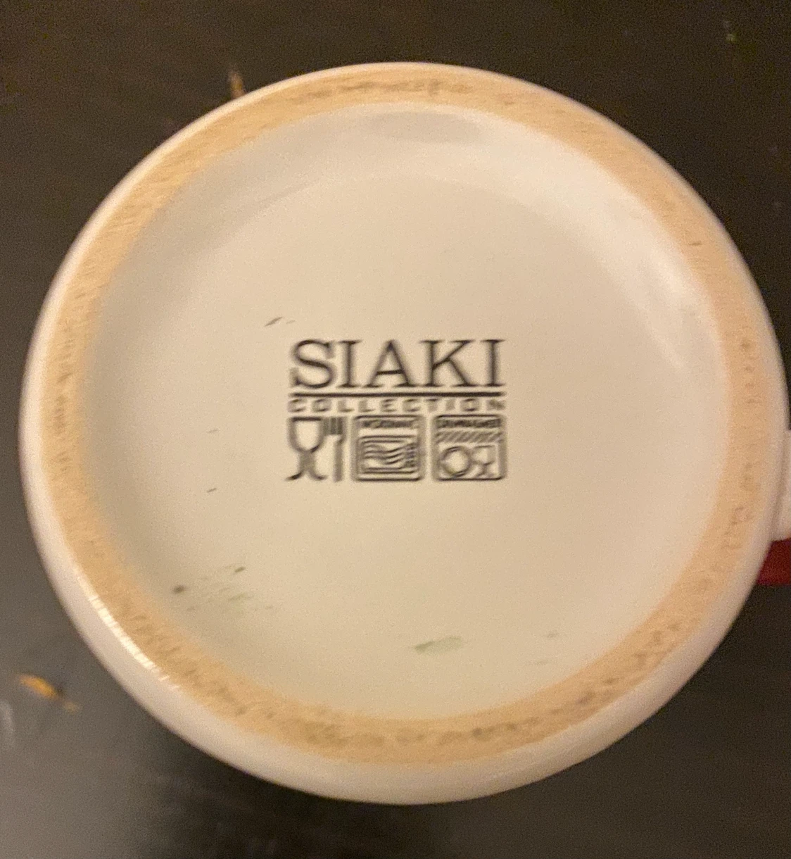 SIAKI Collection White Ceramic Mug with Red Pattern - photo 4