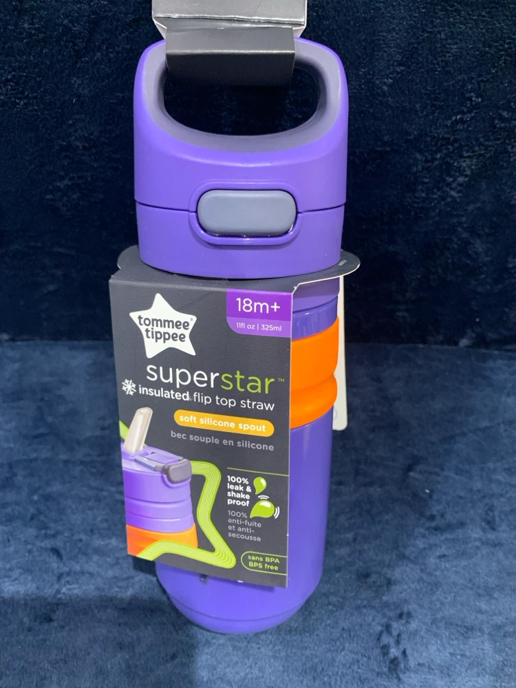 Tommee Tippee Superstar Insulated Flip Top Straw Bottle 325ml