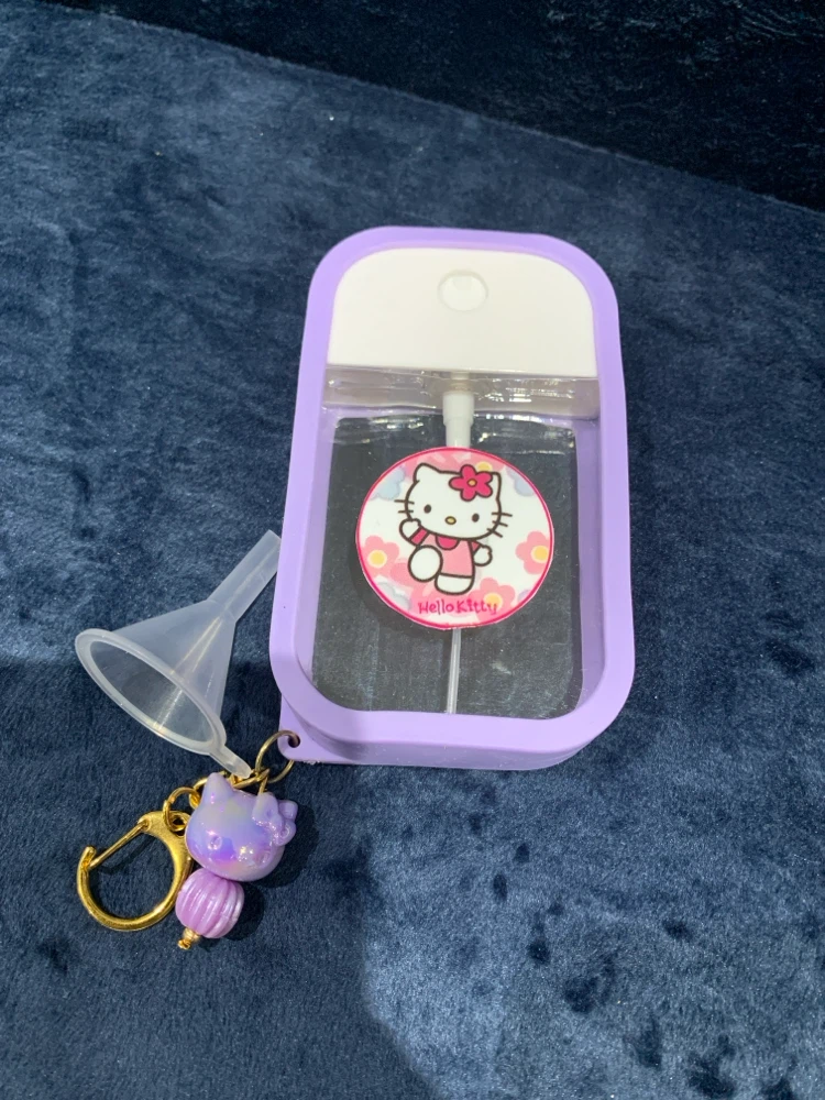 Hello Kitty Spray Bottle Keychain with Funnel