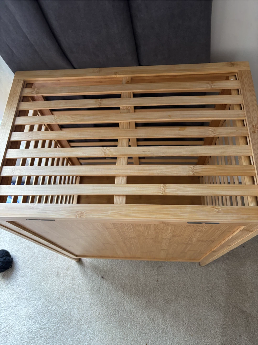 Bamboo Laundry Hamper with Lid - photo 2