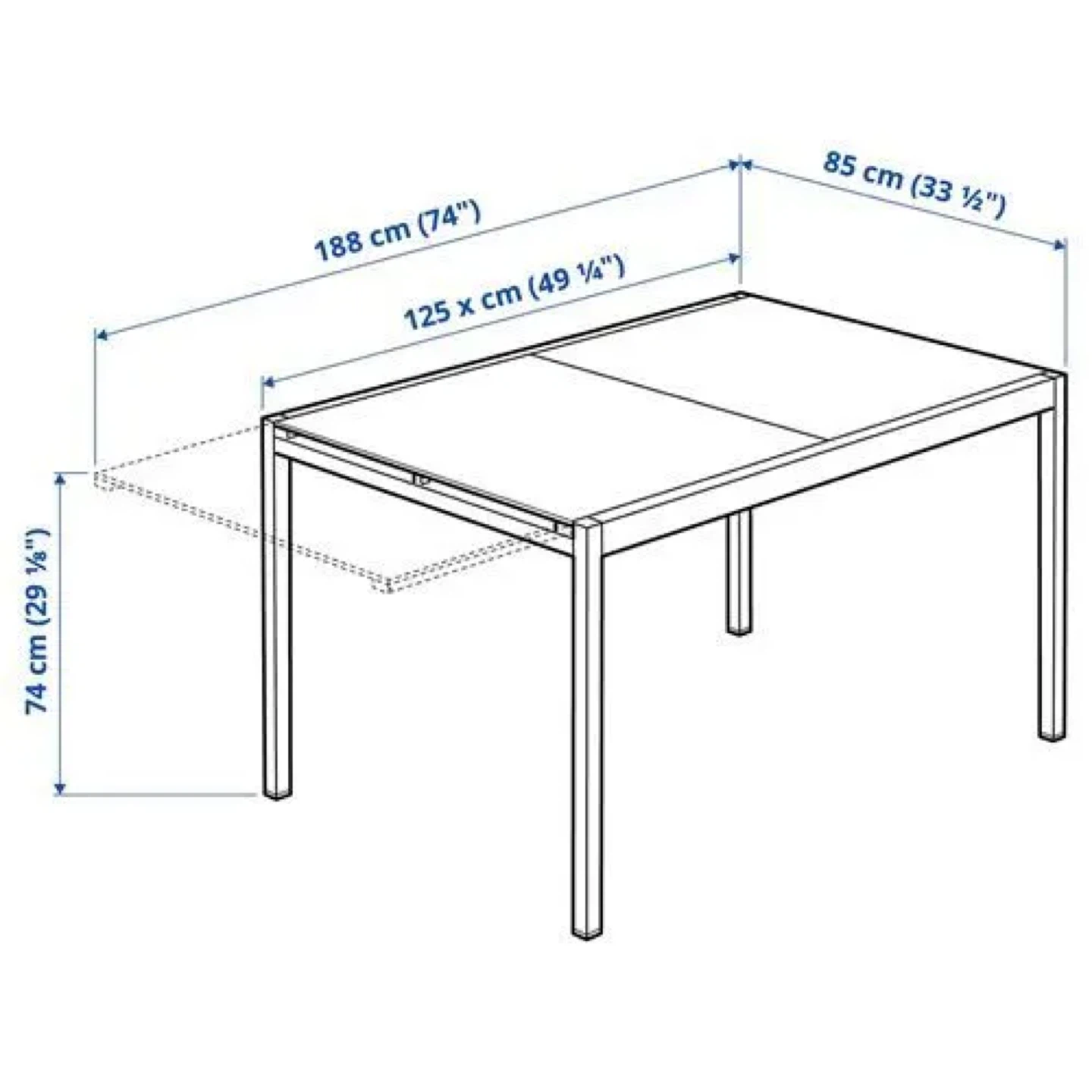 extendable glass dining table with 4 chairs - photo 3