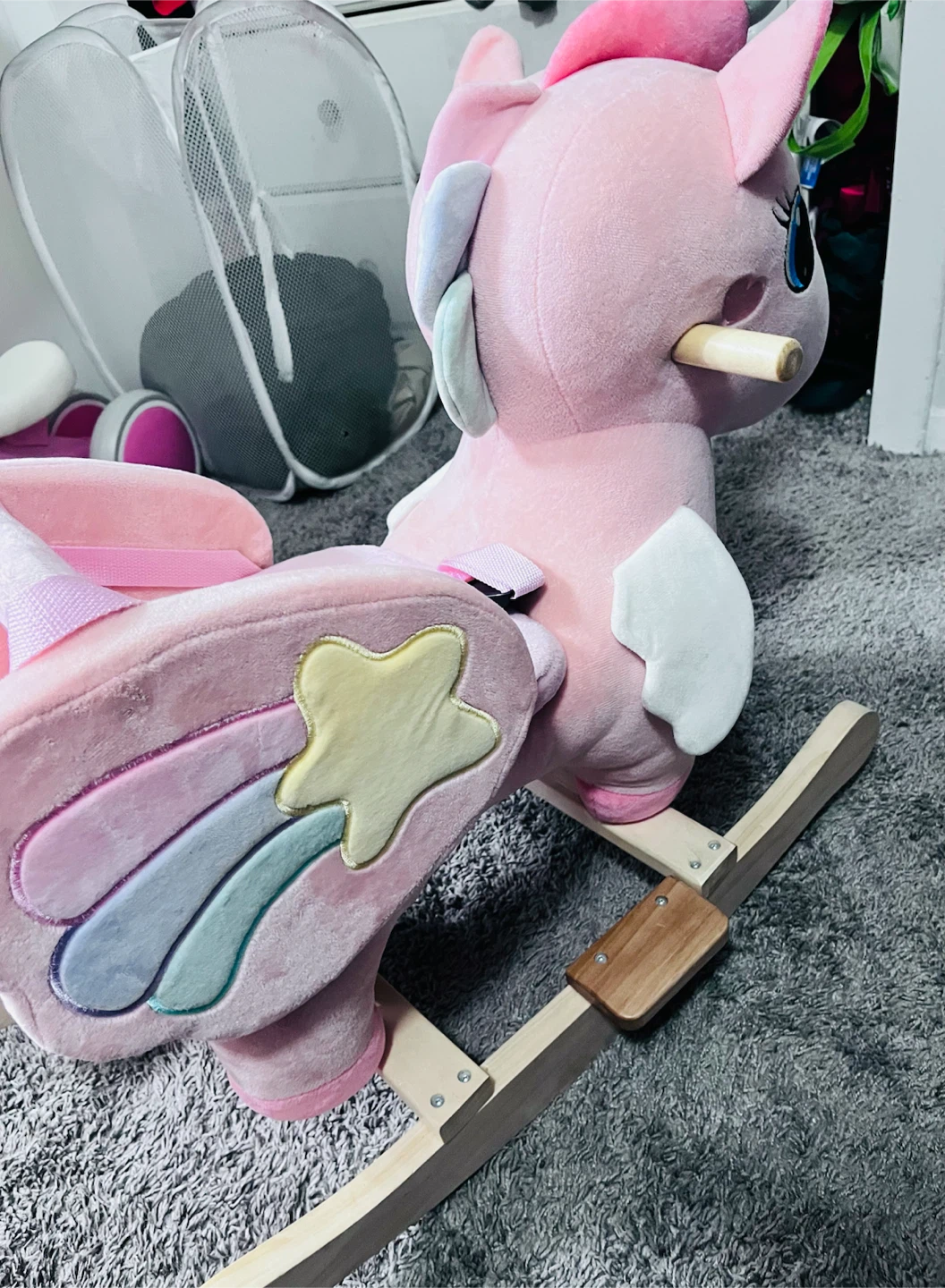 Funlio baby pink Unicorn Rocking Horse - photo 2