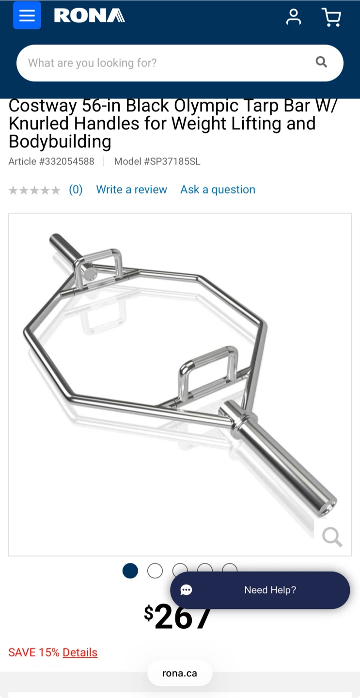 Costway 56-in Black Olympic Trap Bar - photo 3