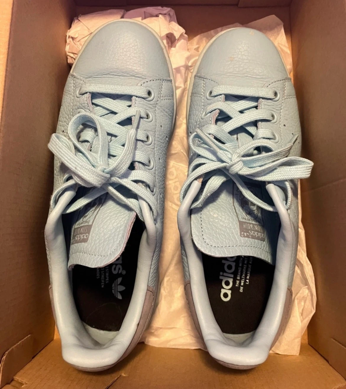 Adidas Stan Smith Light Blue Leather Sneakers