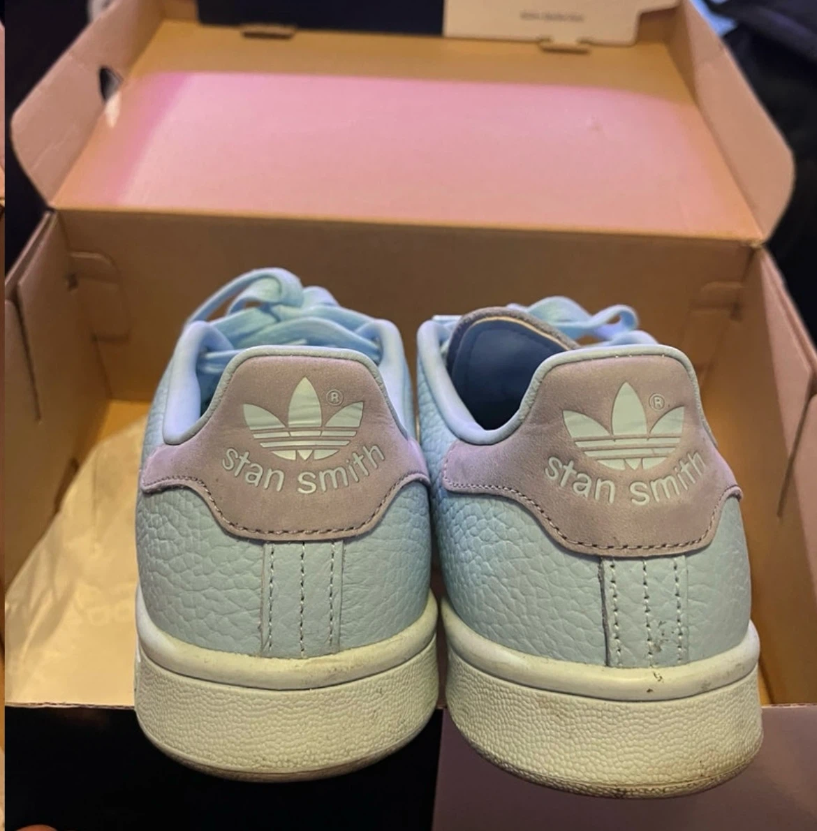 Adidas Stan Smith Light Blue Leather Sneakers - photo 3