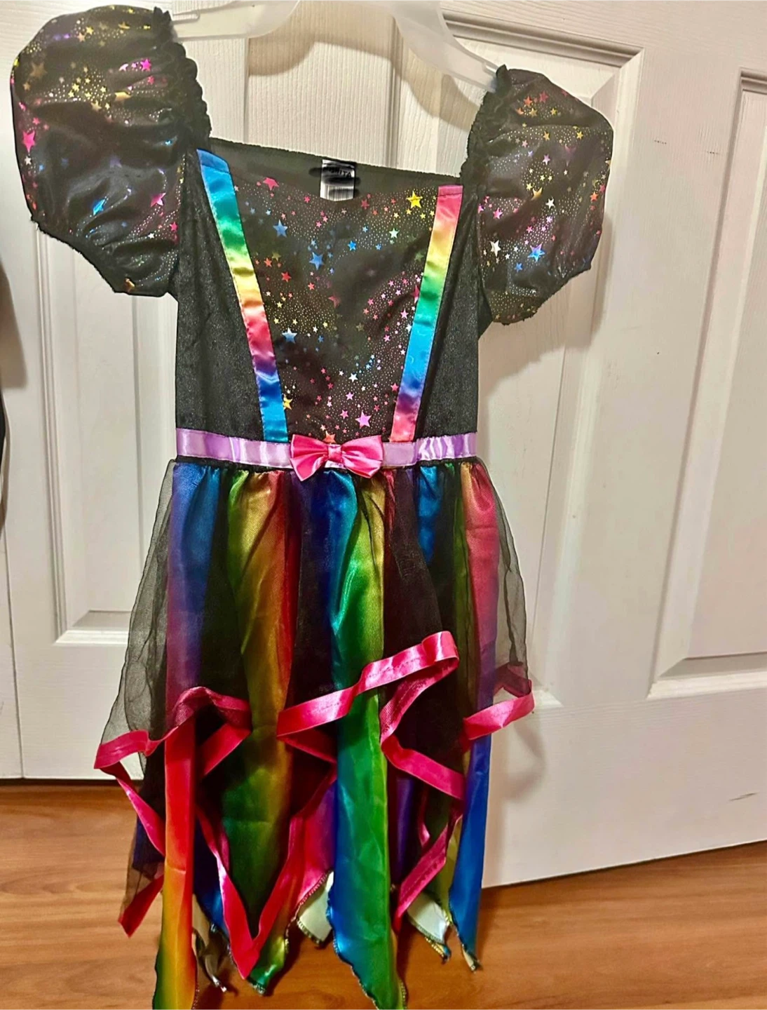 Girls Rainbow Witch Costume Dress