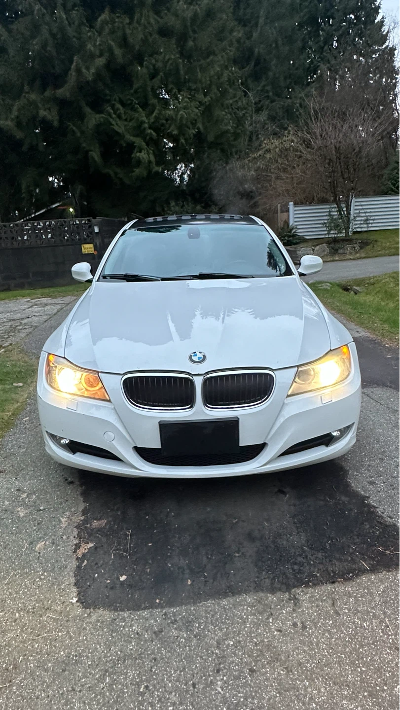 White BMW Sedan