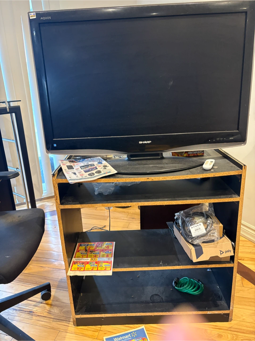 Sharp AQUOS TV with TV Stand – $100