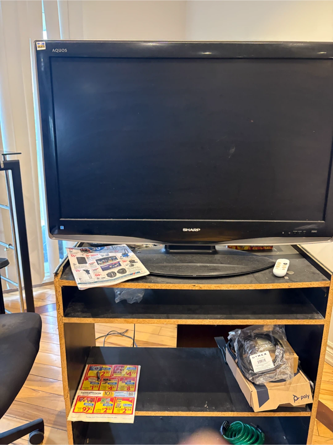 Sharp AQUOS TV with TV Stand – $100 - photo 2