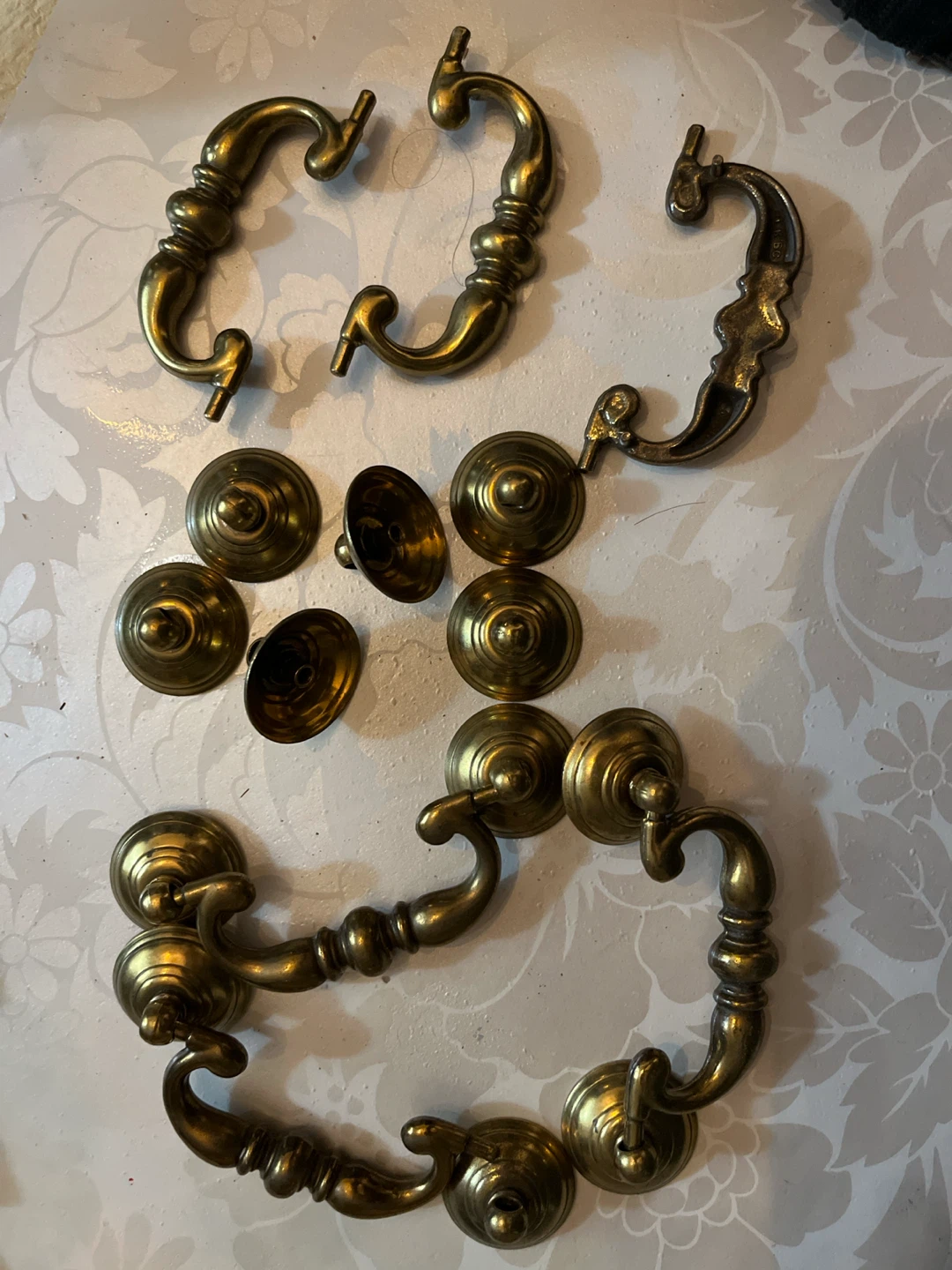 Vintage Keeler Brass Company Drawer Pulls  Set of 6