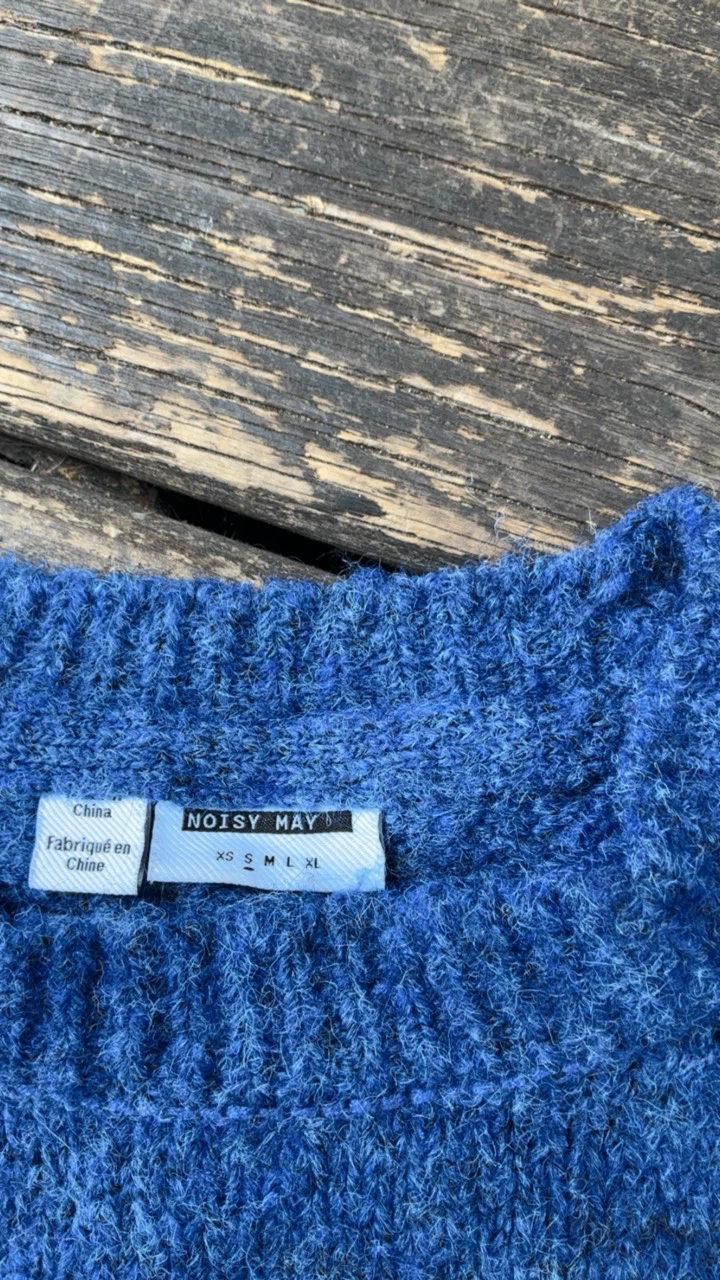 Noisy May Blue Knit Sweater - photo 2