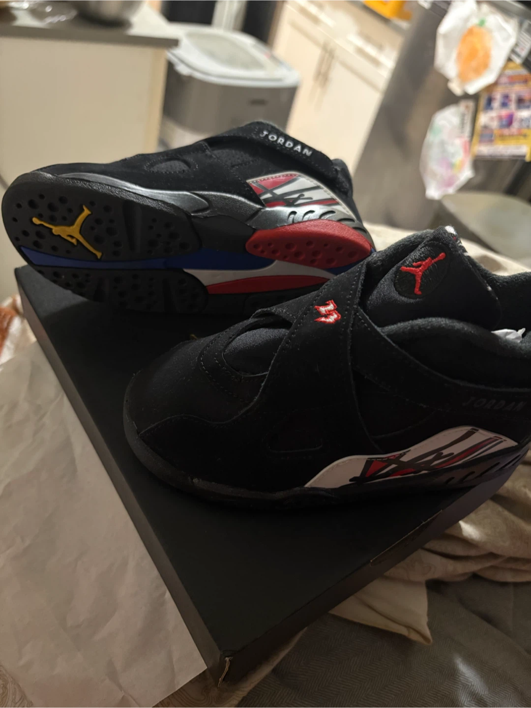 Black Jordan Air VIII 8 Retro Toddler Shoes - photo 2