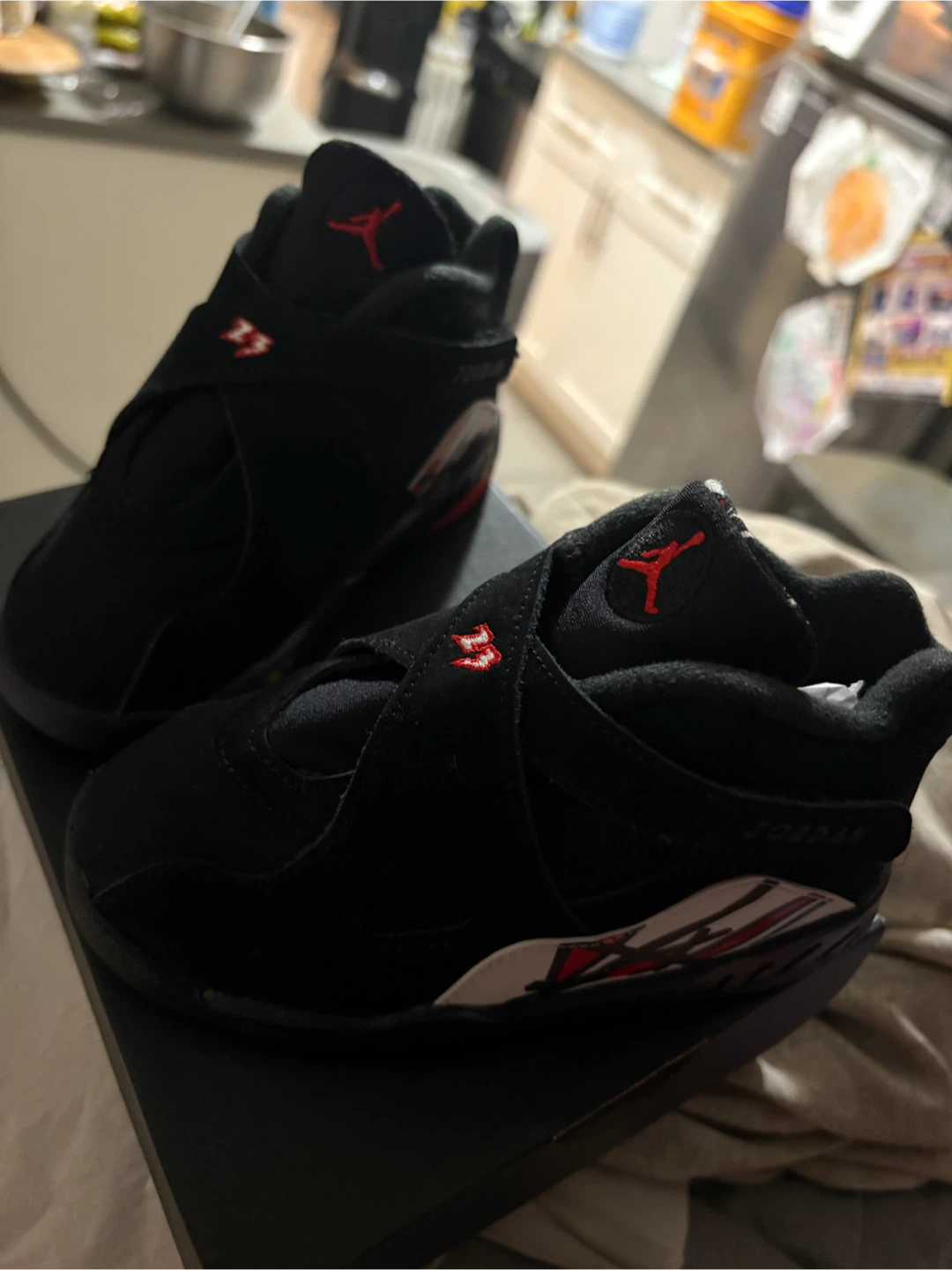 Black Jordan Air VIII 8 Retro Toddler Shoes - photo 3
