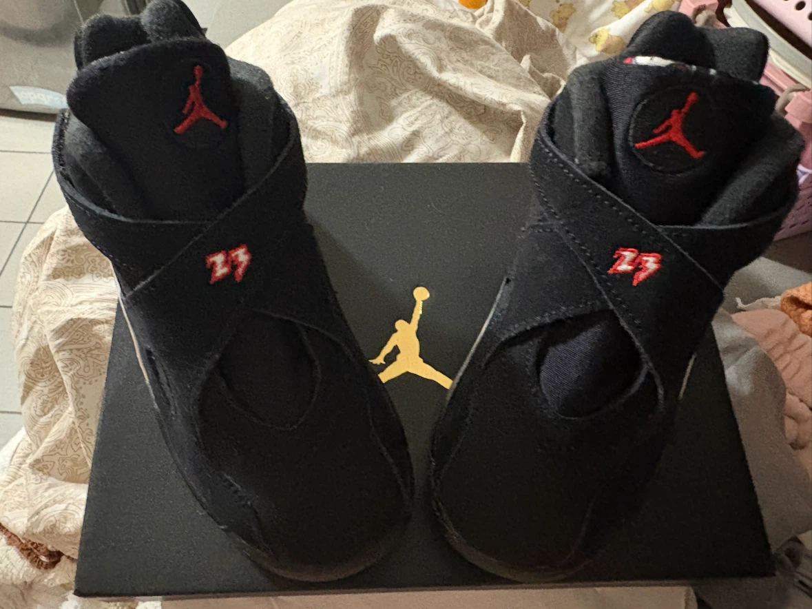 Black Jordan Air VIII 8 Retro Toddler Shoes - photo 4