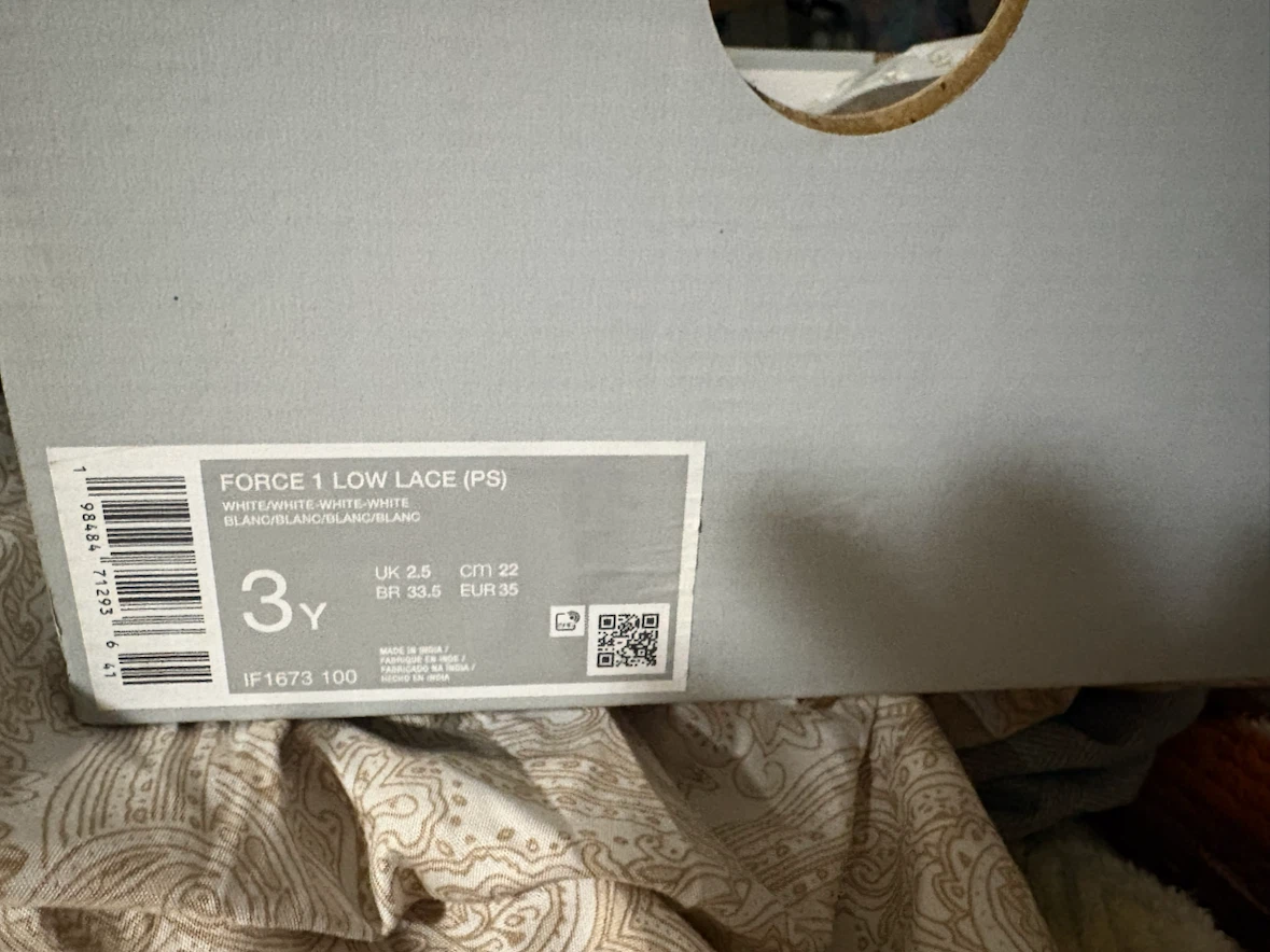 Nike Air Force 1 Low Lace PS White Shoes